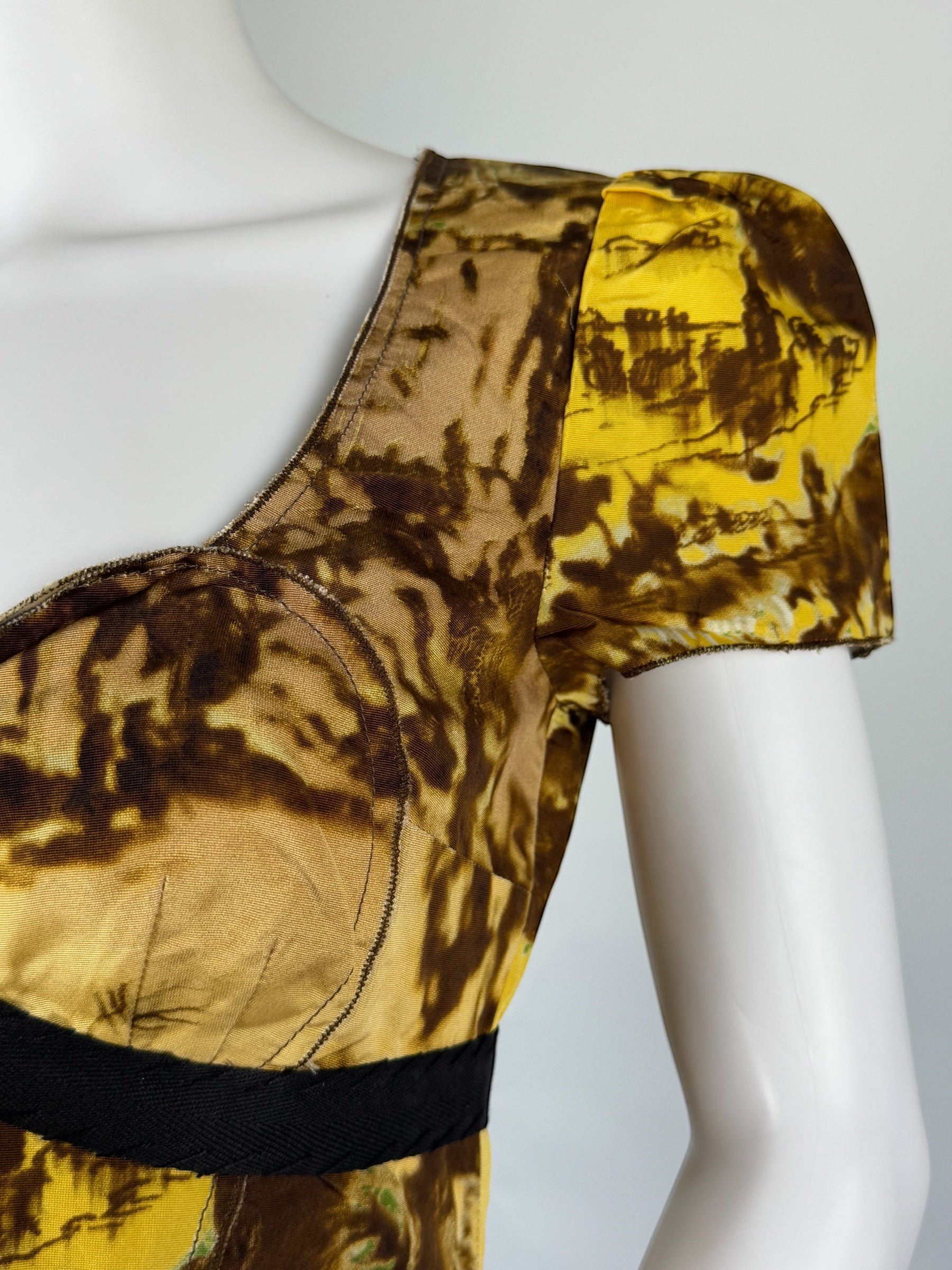 Prada Silk Roman Countryside Dress, FW 2004