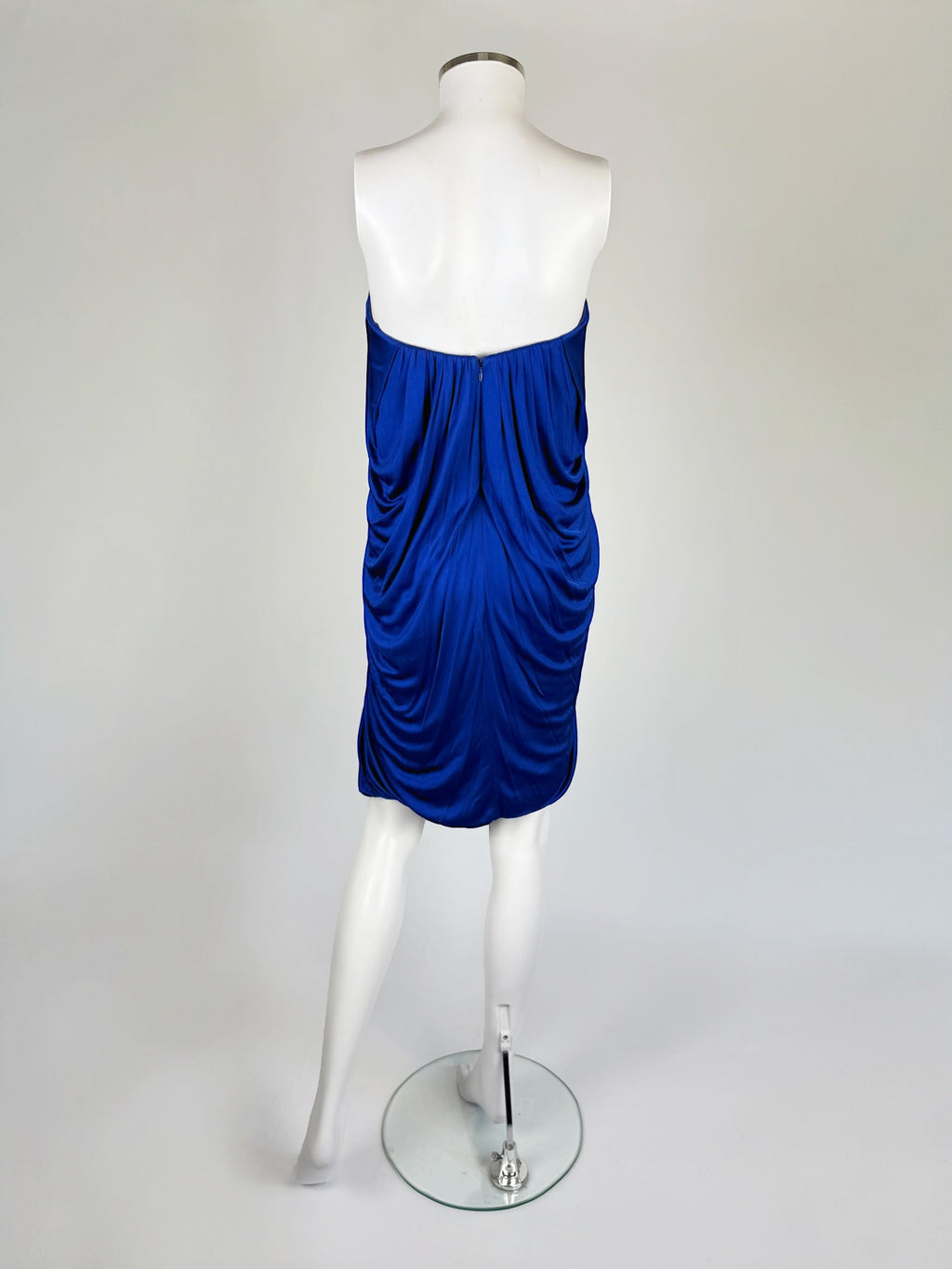 Elie Saab Silk Blue Strapless Dress, SS 2008