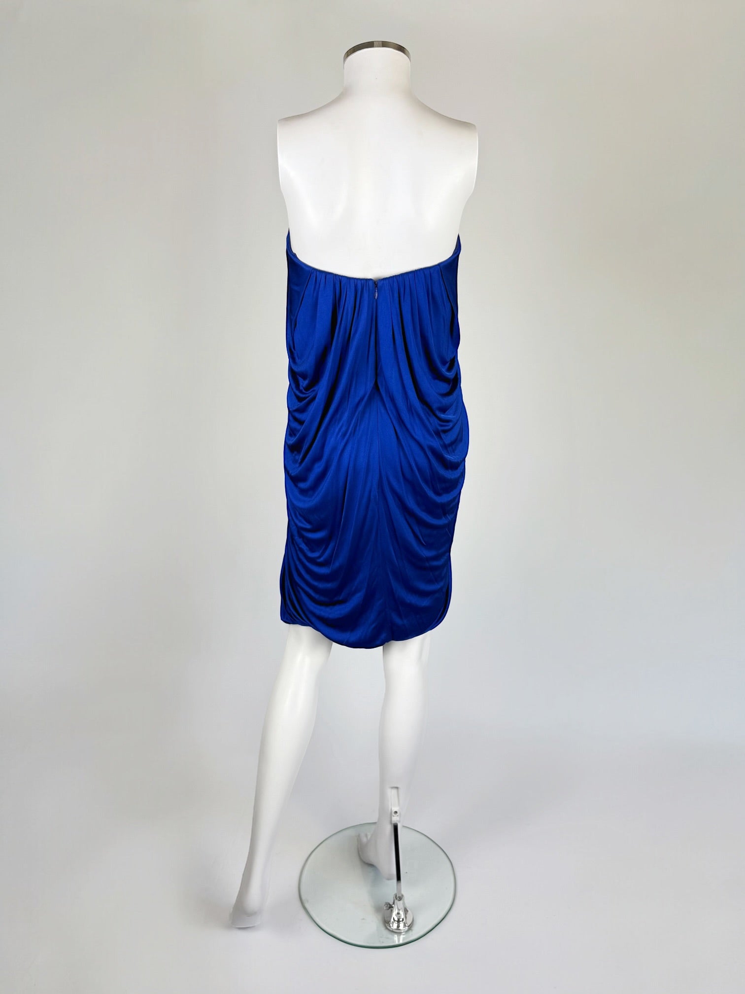 Elie Saab Silk Blue Strapless Dress, SS 2008