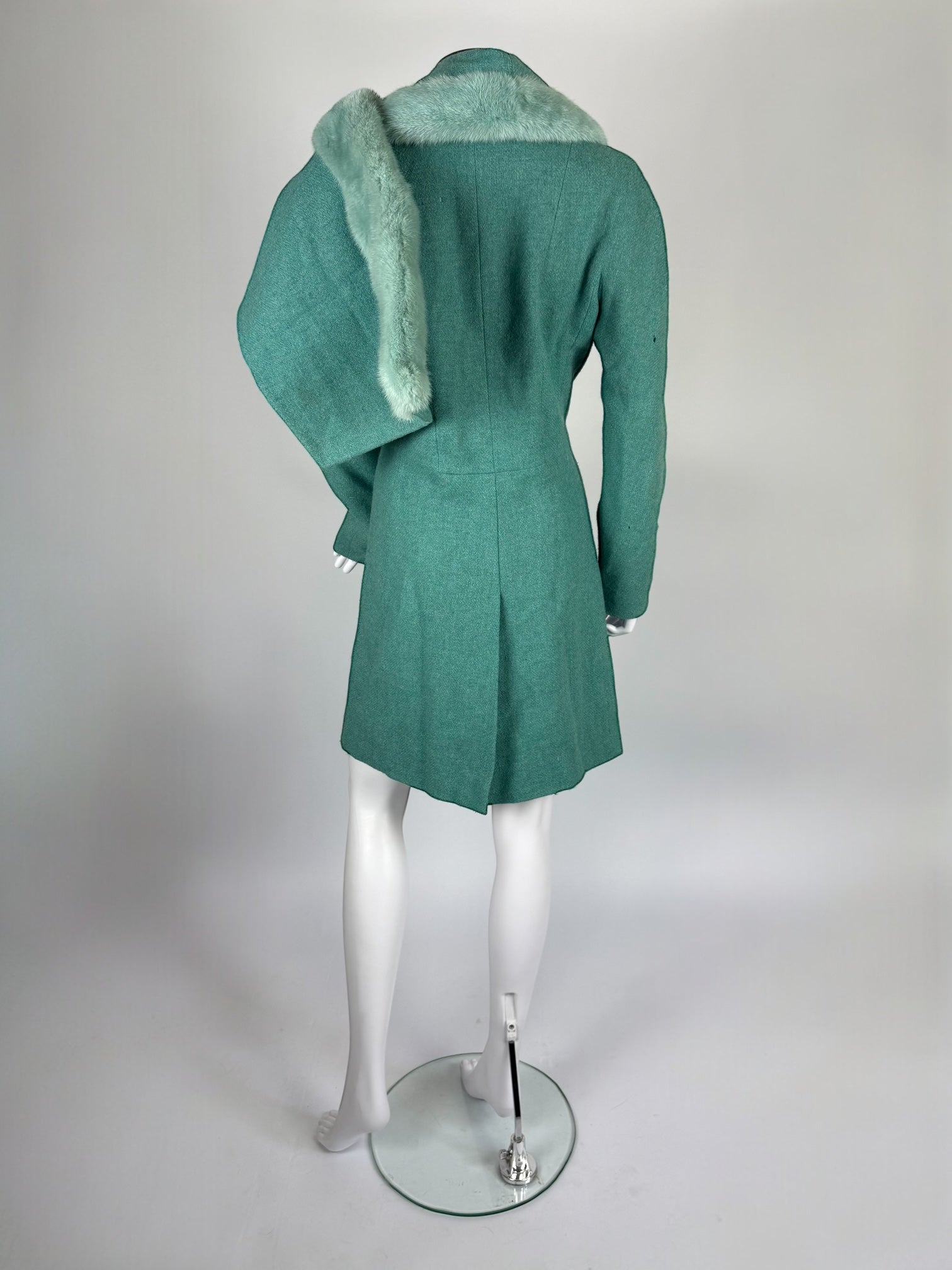 Christian Dior by John Galliano Wool and Mink Fur Coat, FW 1998