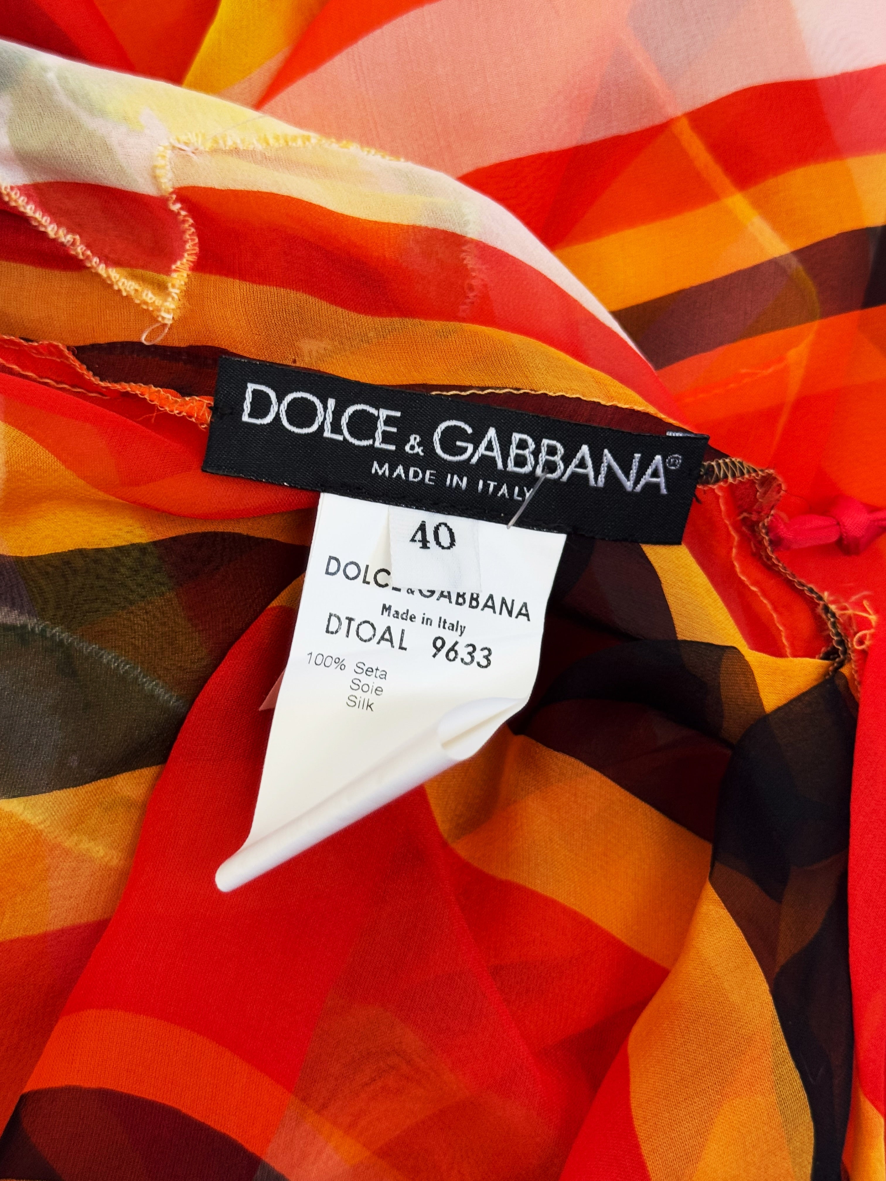 Dolce & Gabbana Silk Stripe Tunic, SS 2002