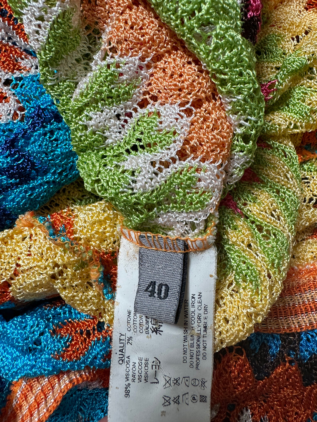 Missoni Multicolour Open Knit Mini Dress, c. 1990s