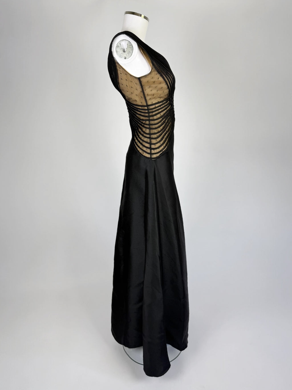 Valentino Black Lattice Evening Gown, SS 1999