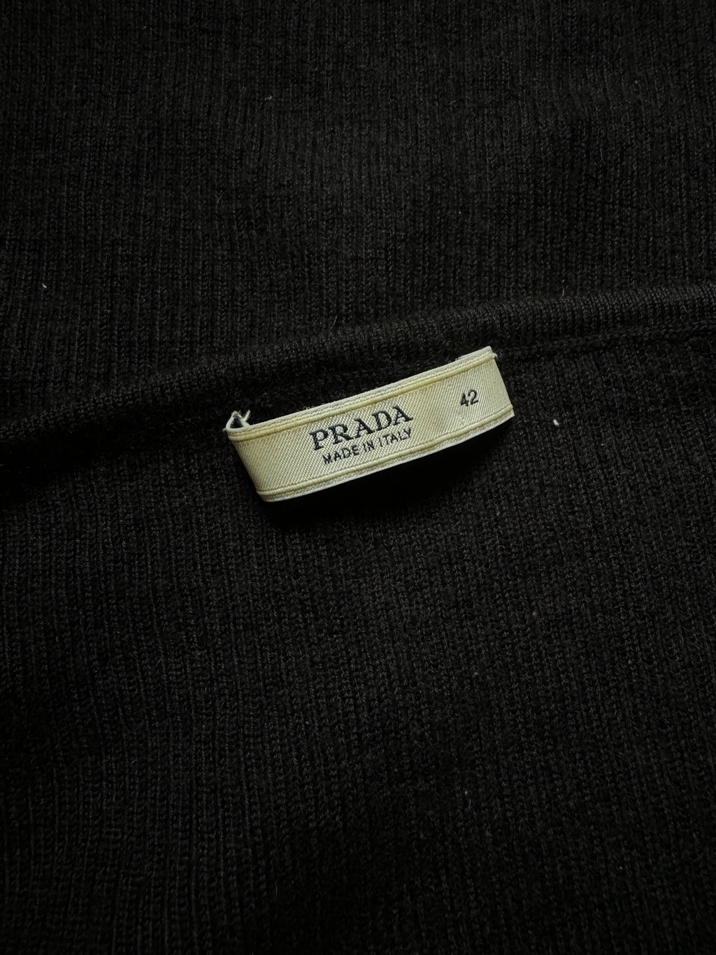 Prada Black Cashmere Tie Top, c. 2000s