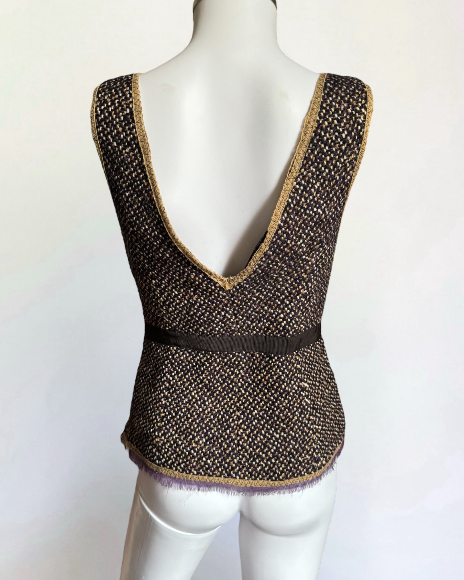Prada Tweed Wool Top, FW 2000