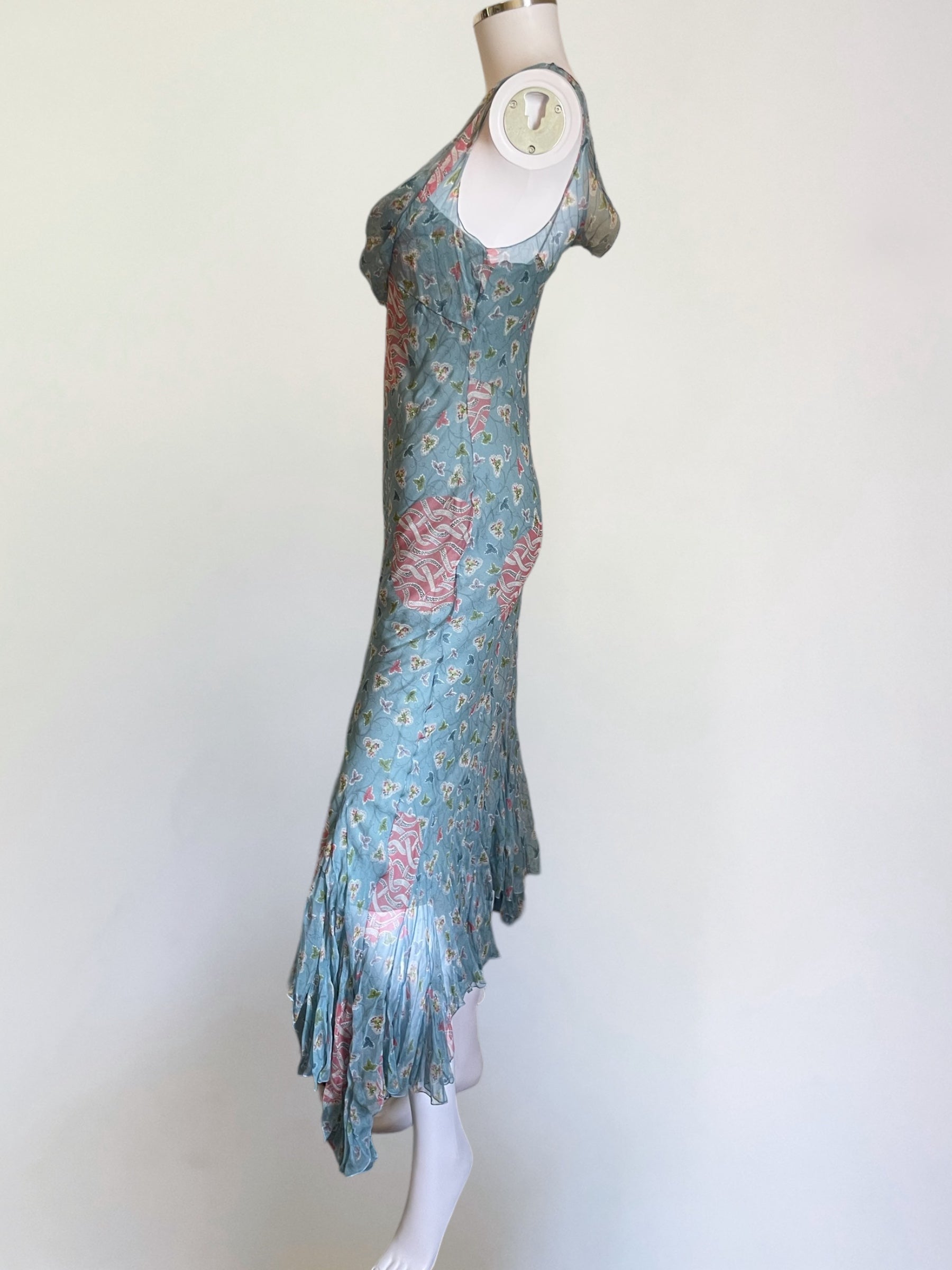Christian Dior by John Galliano Floral Silk Bias Cut Gown, 2003