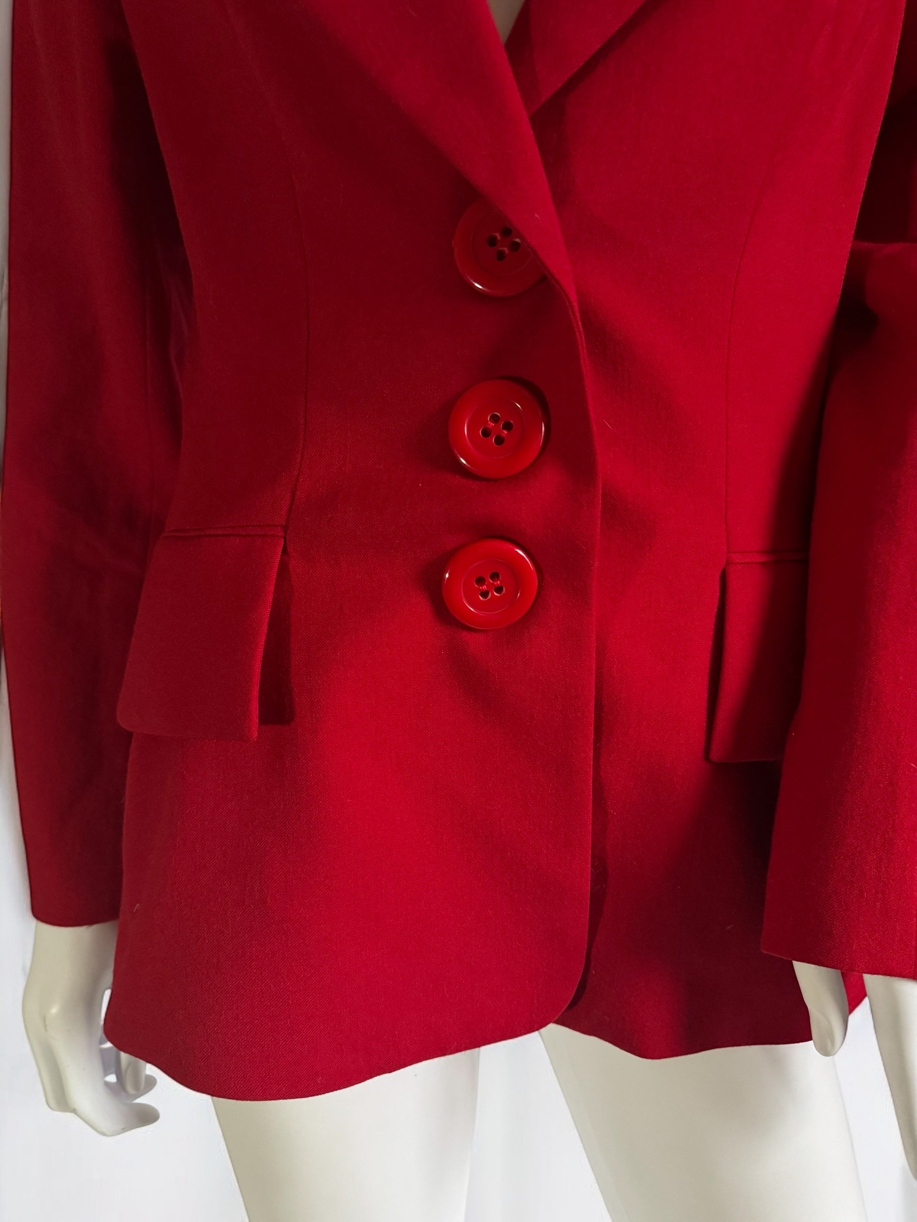 Christian Dior by Gianfranco Ferré Red Wool Blazer, FW 1996