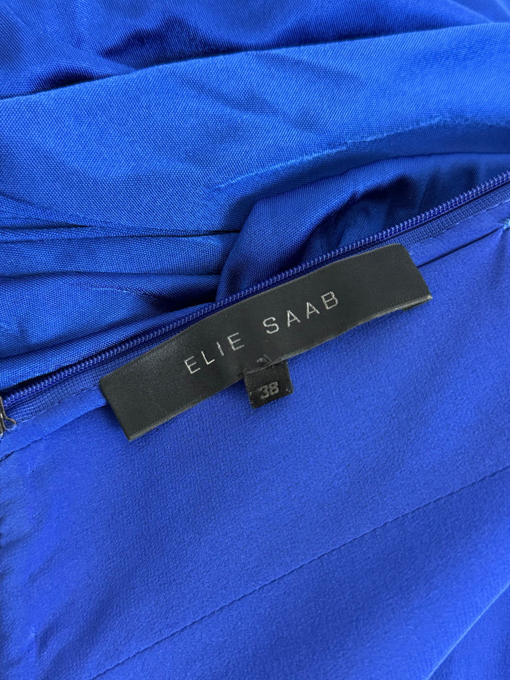 Elie Saab Silk Blue Strapless Dress, SS 2008