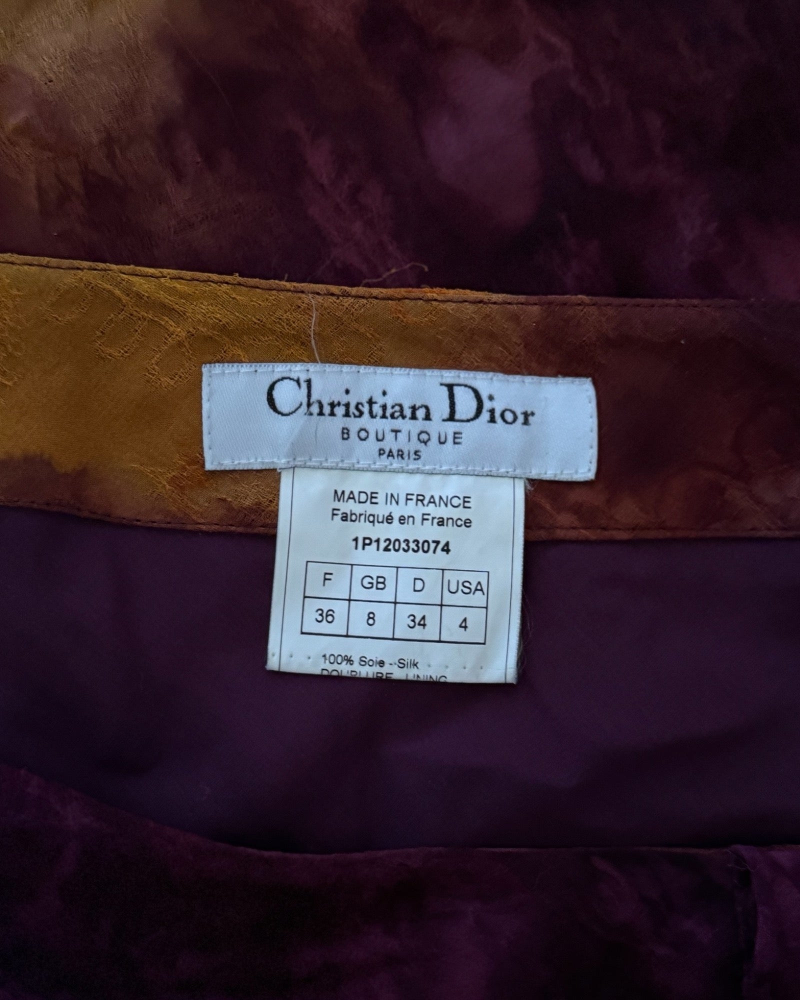 Christian Dior by John Galliano Tie Dye Skirt, SS 2001