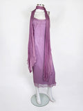 Dolce & Gabbana Lilac Silk Dress w Scarf, FW 2000