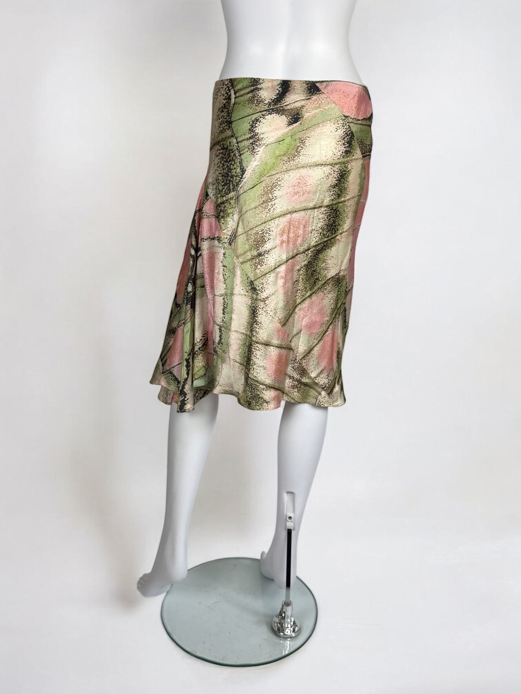 Roberto Cavalli Silk Abstract Skirt, 2004