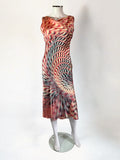 Roberto Cavalli Optical Illusion Silk Dress, SS 2001