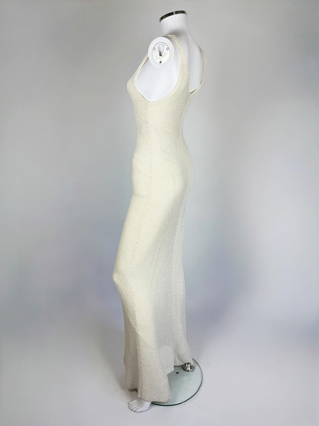 Ralph Lauren Ivory Knit Sequin Gown, c. 2000s