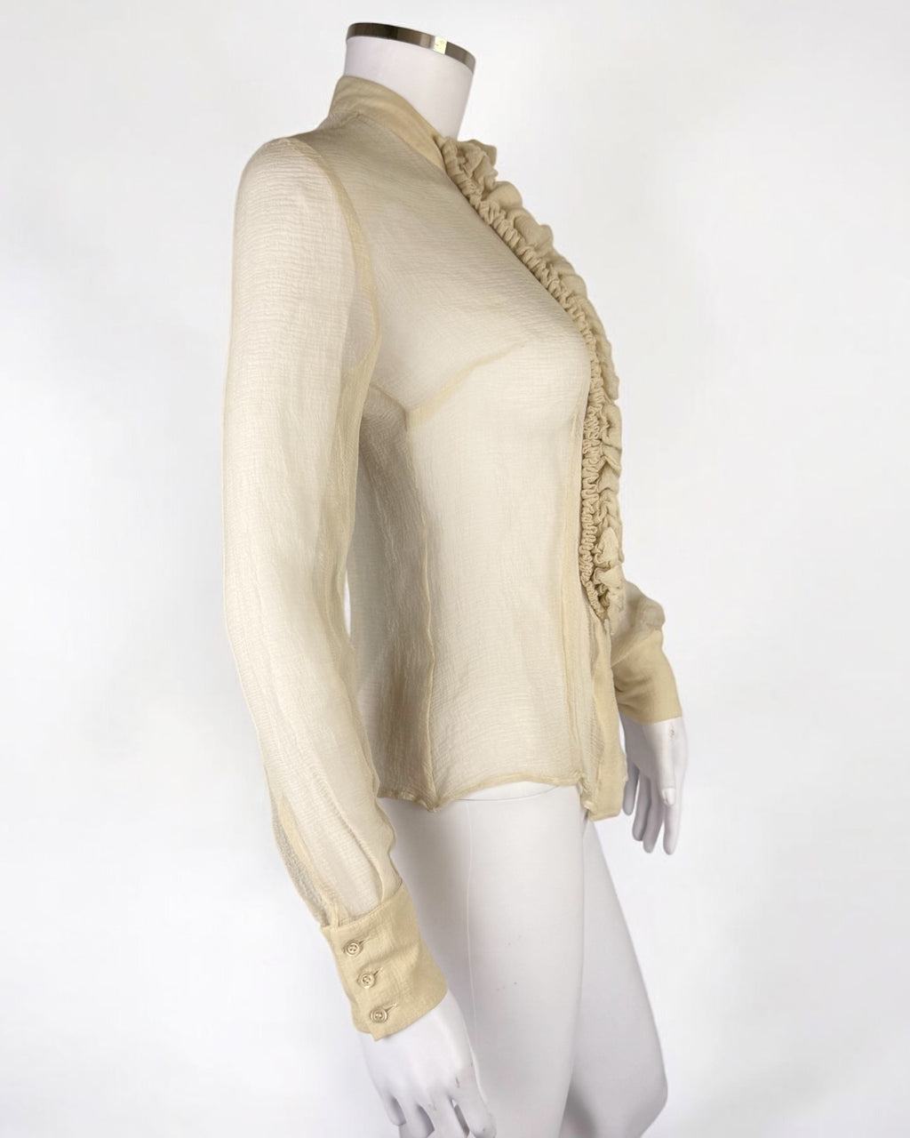 Alexander McQueen Silk Ruffle Blouse, 2005