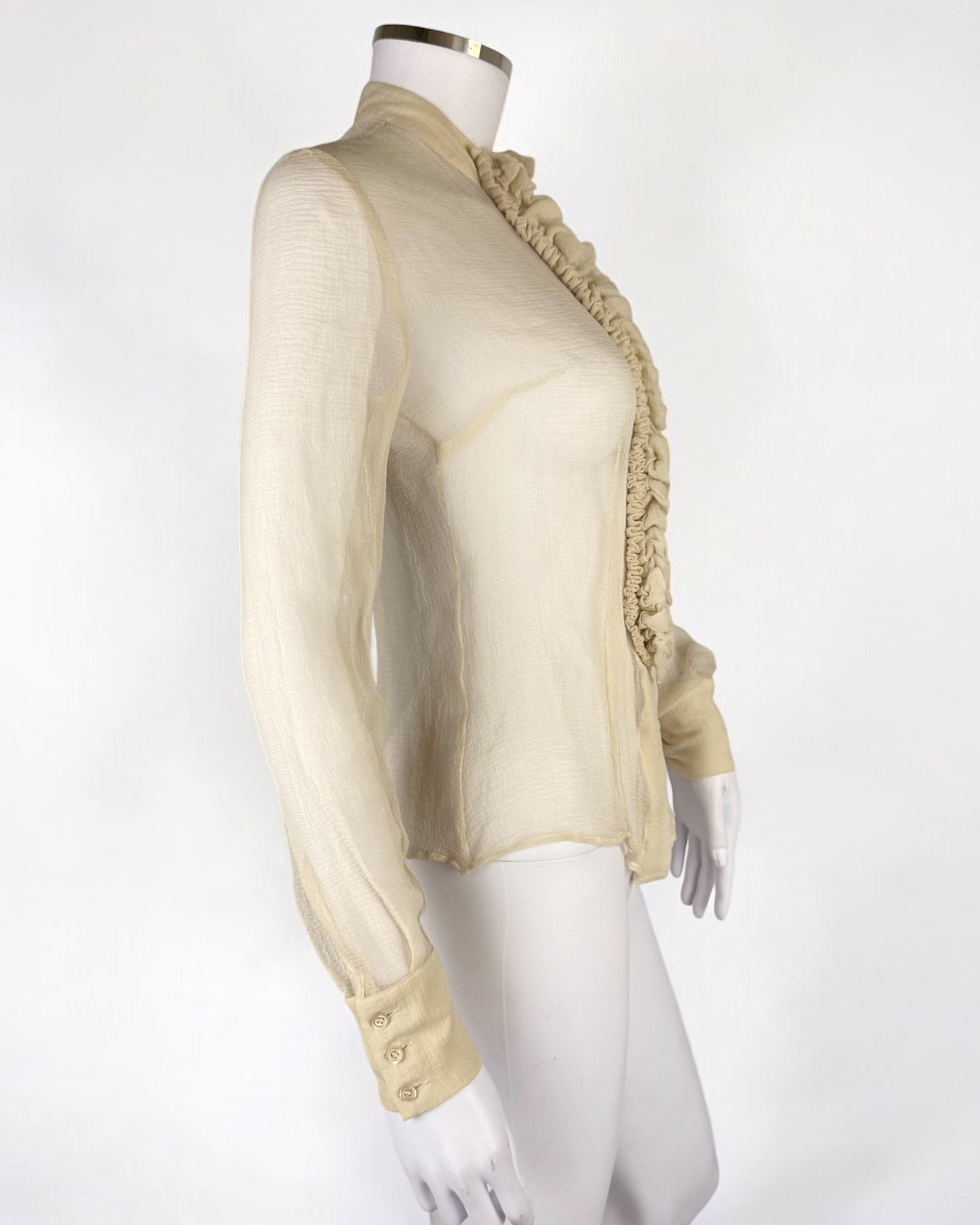 Alexander McQueen Silk Ruffle Blouse, 2005