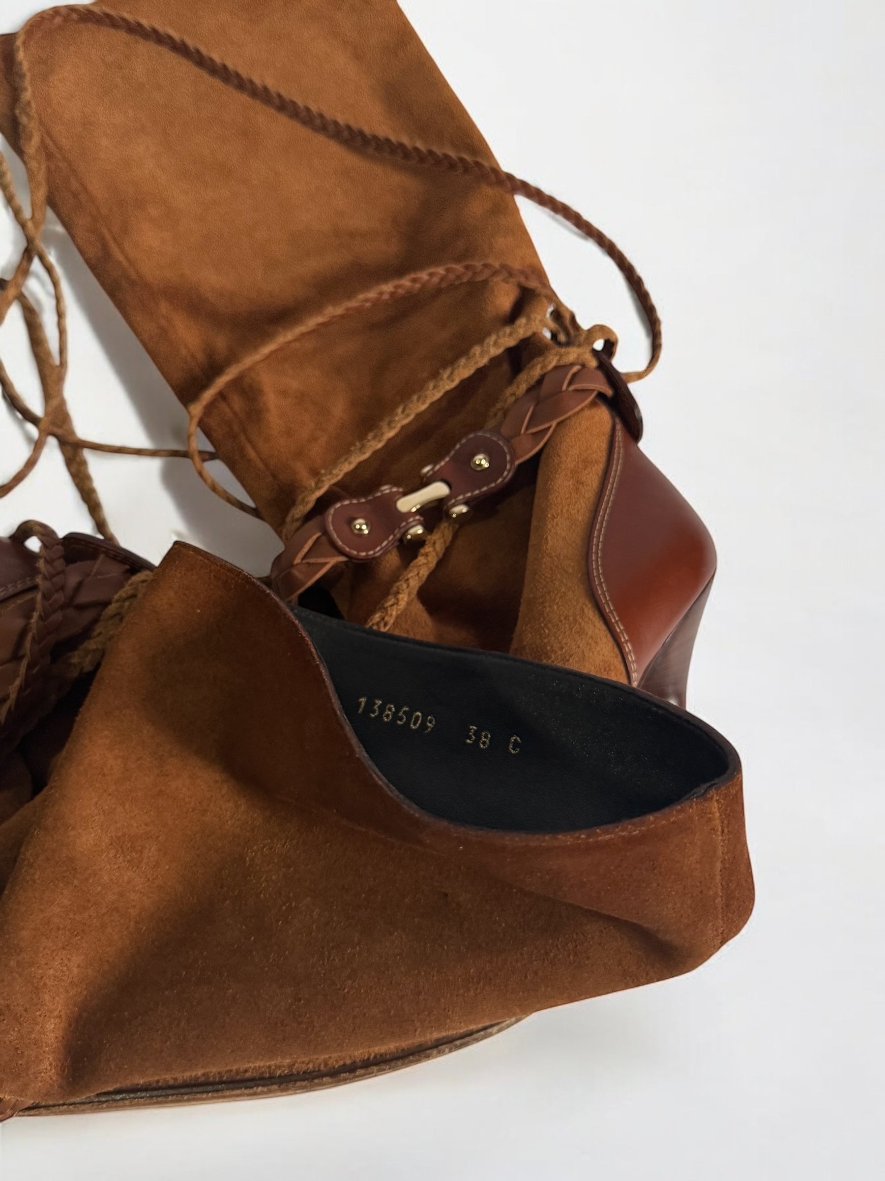 Gucci Tan Suede Western Boots, c. 2000s