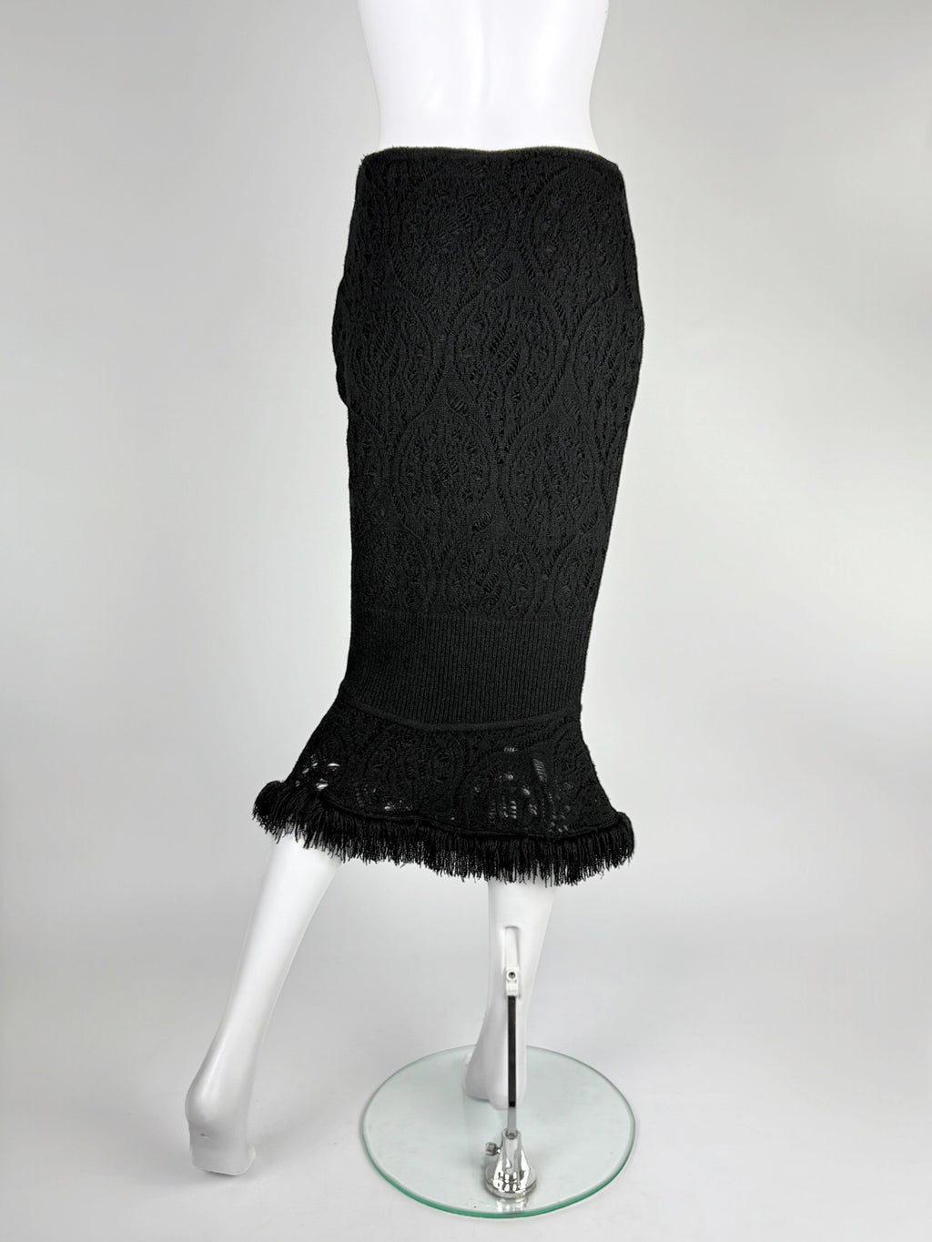 John Galliano Black Knit Skirt, FW 1998