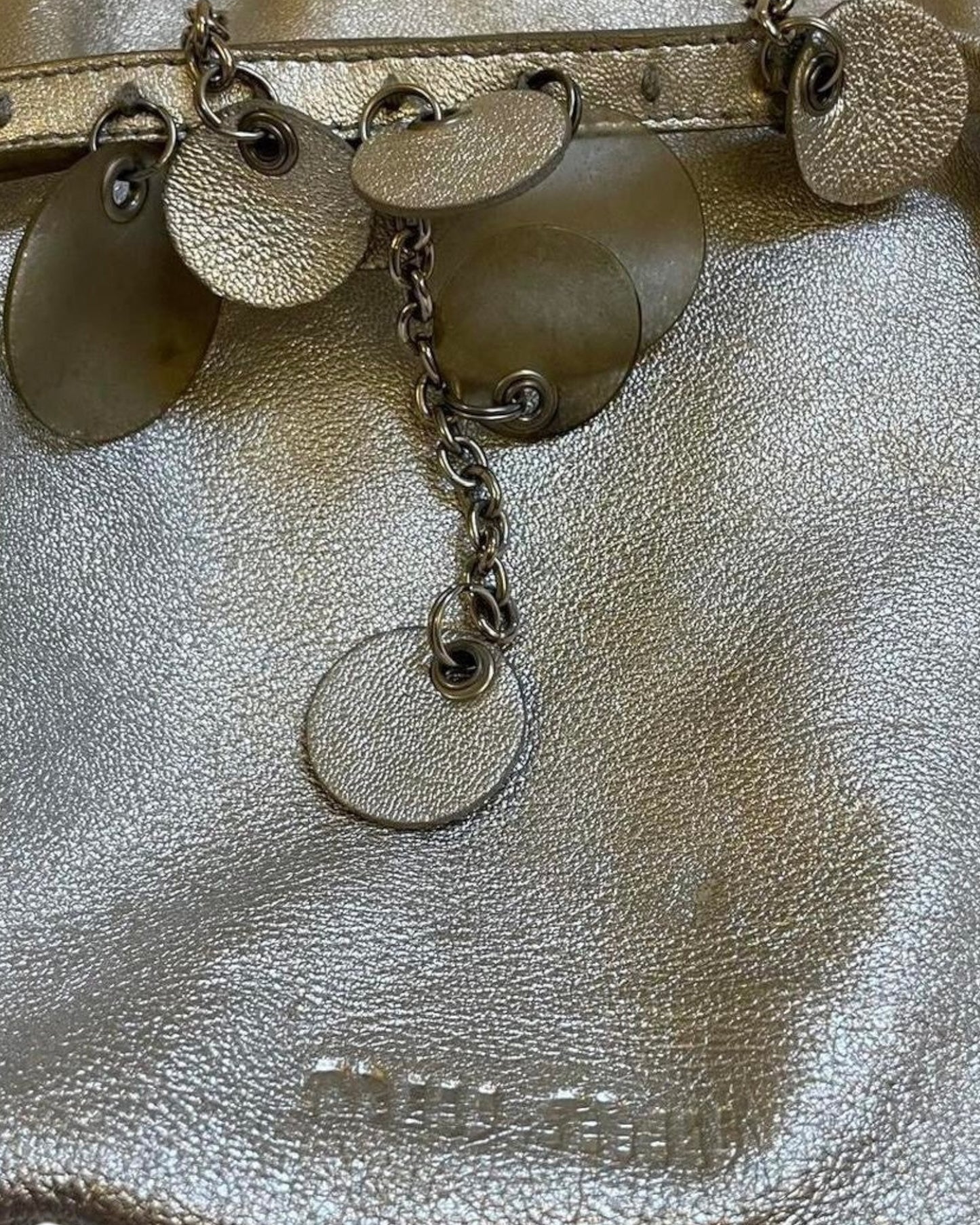 Miu Miu Silver Leather Mini Bag, c. 1990s