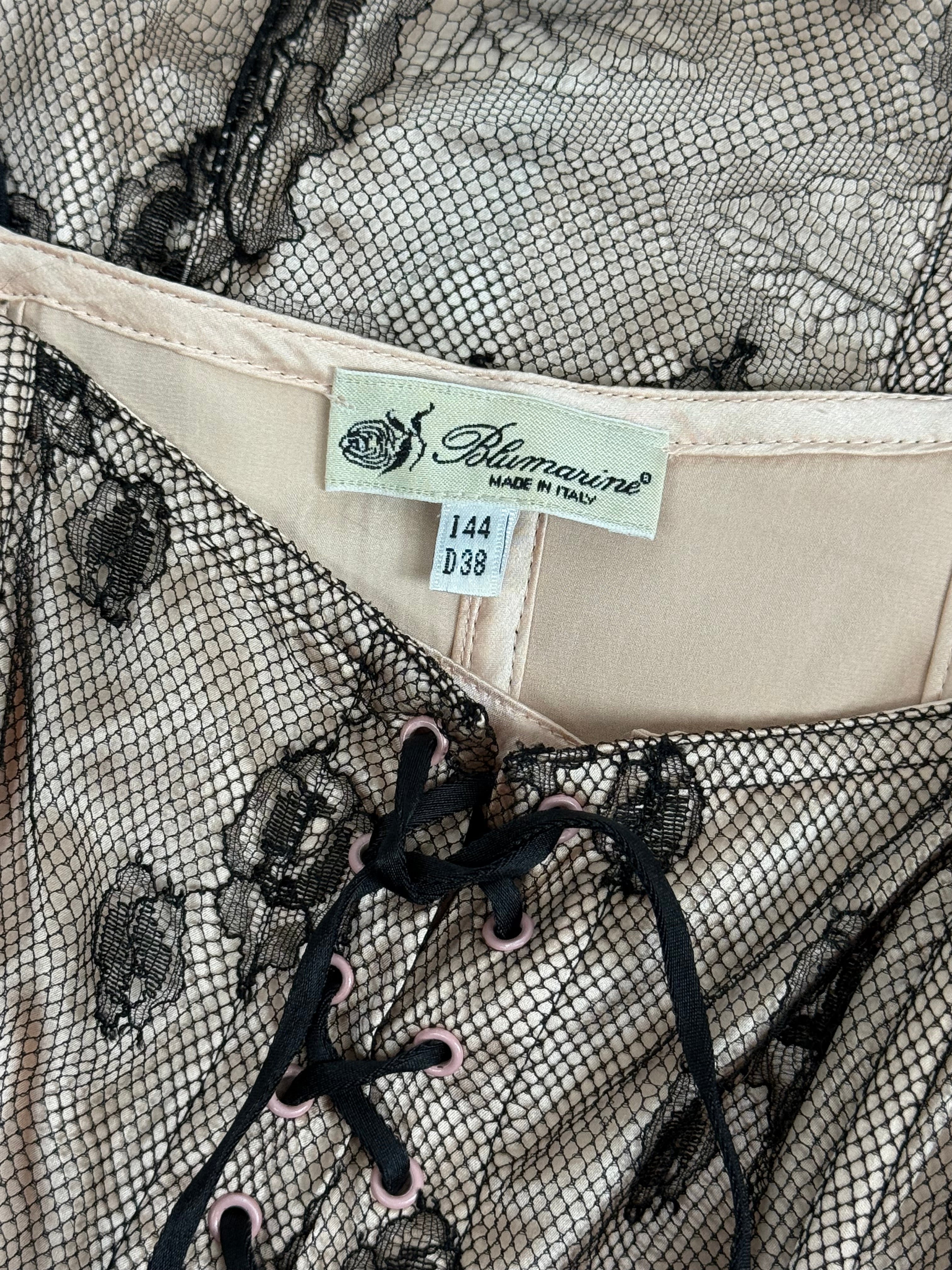 Blumarine Lace Corset Mini Dress, SS 2004