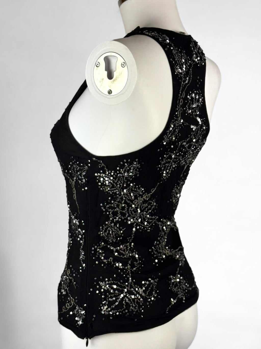 Alexander McQueen Silk Mesh Sequin Vest, 2004
