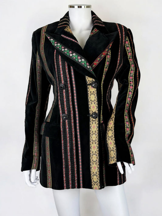 Dolce & Gabbana “Rich Hippie” Velvet Folk Jacket, SS 1993