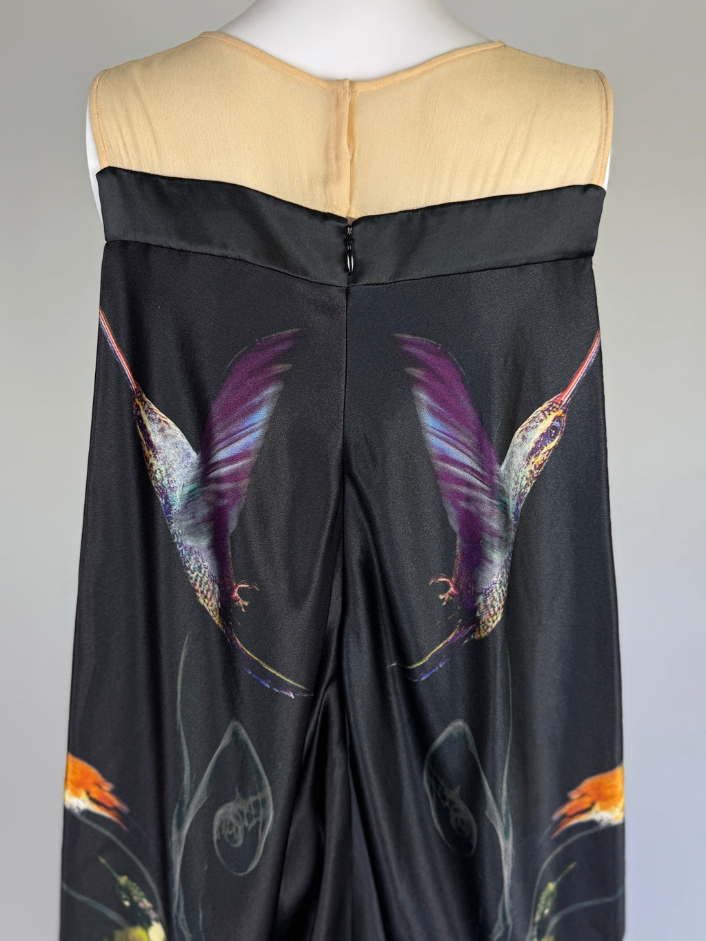 Alexander McQueen Silk Hummingbird Dress, 2008