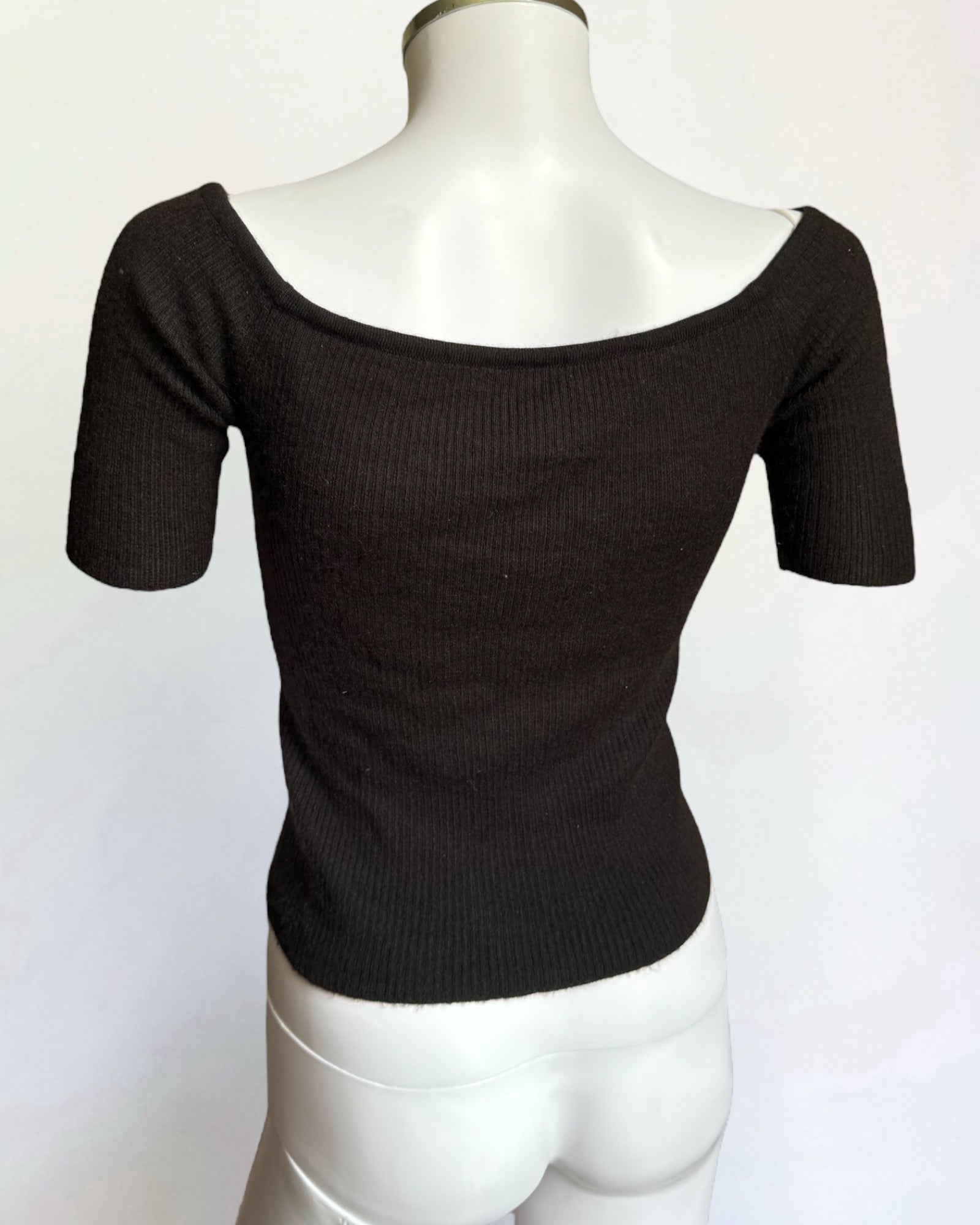 Prada Black Cashmere Tie Top, c. 2000s