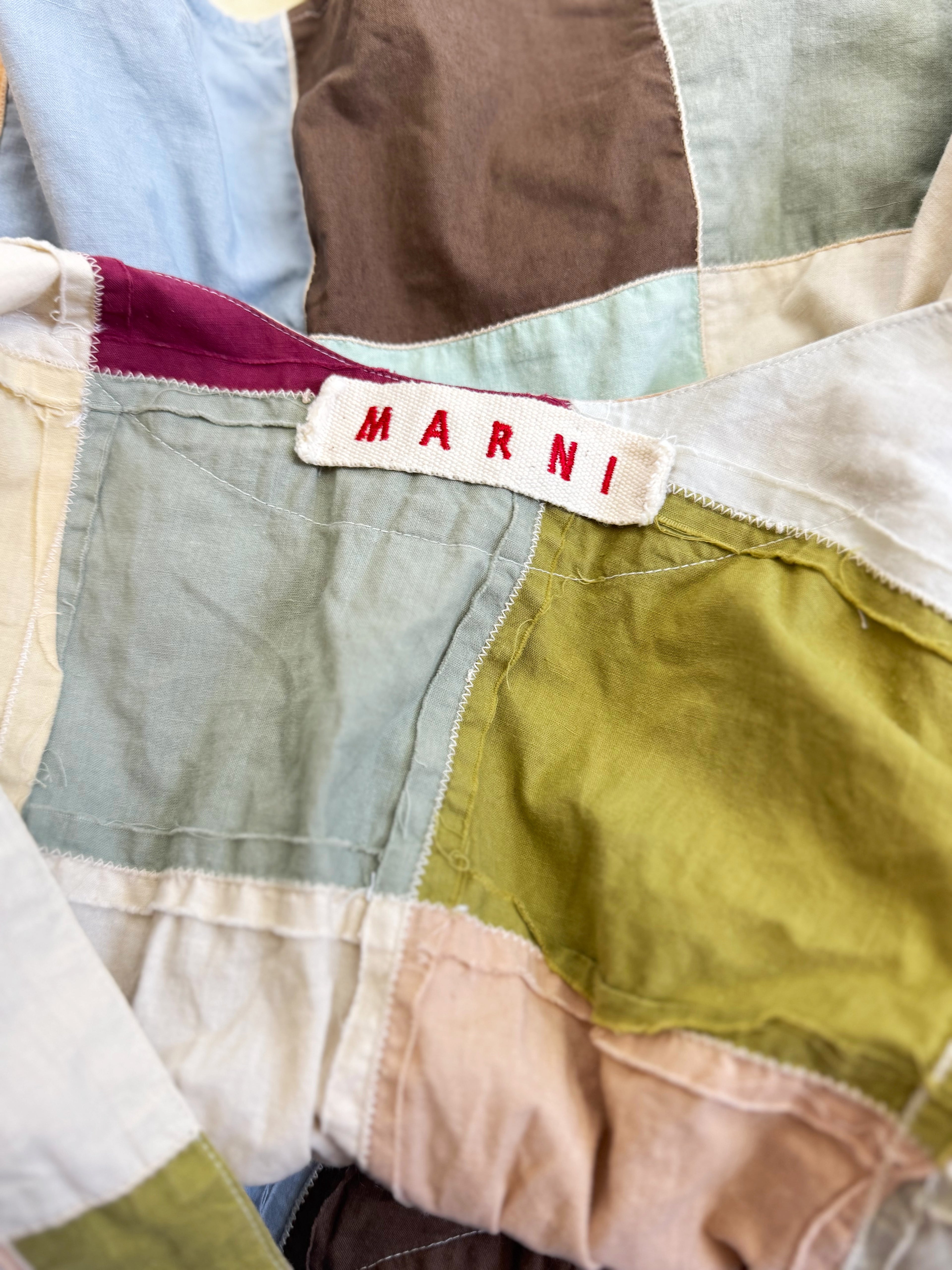 Marni Patchwork Cotton Blouse, FW 2002