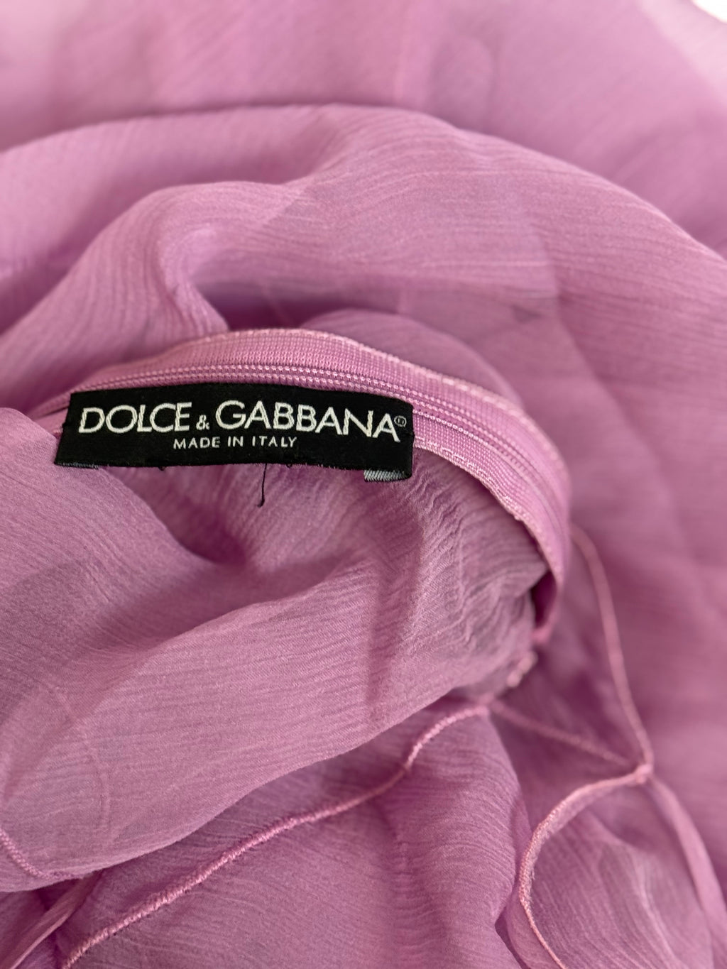 Dolce & Gabbana Lilac Silk Dress w Scarf, FW 2000