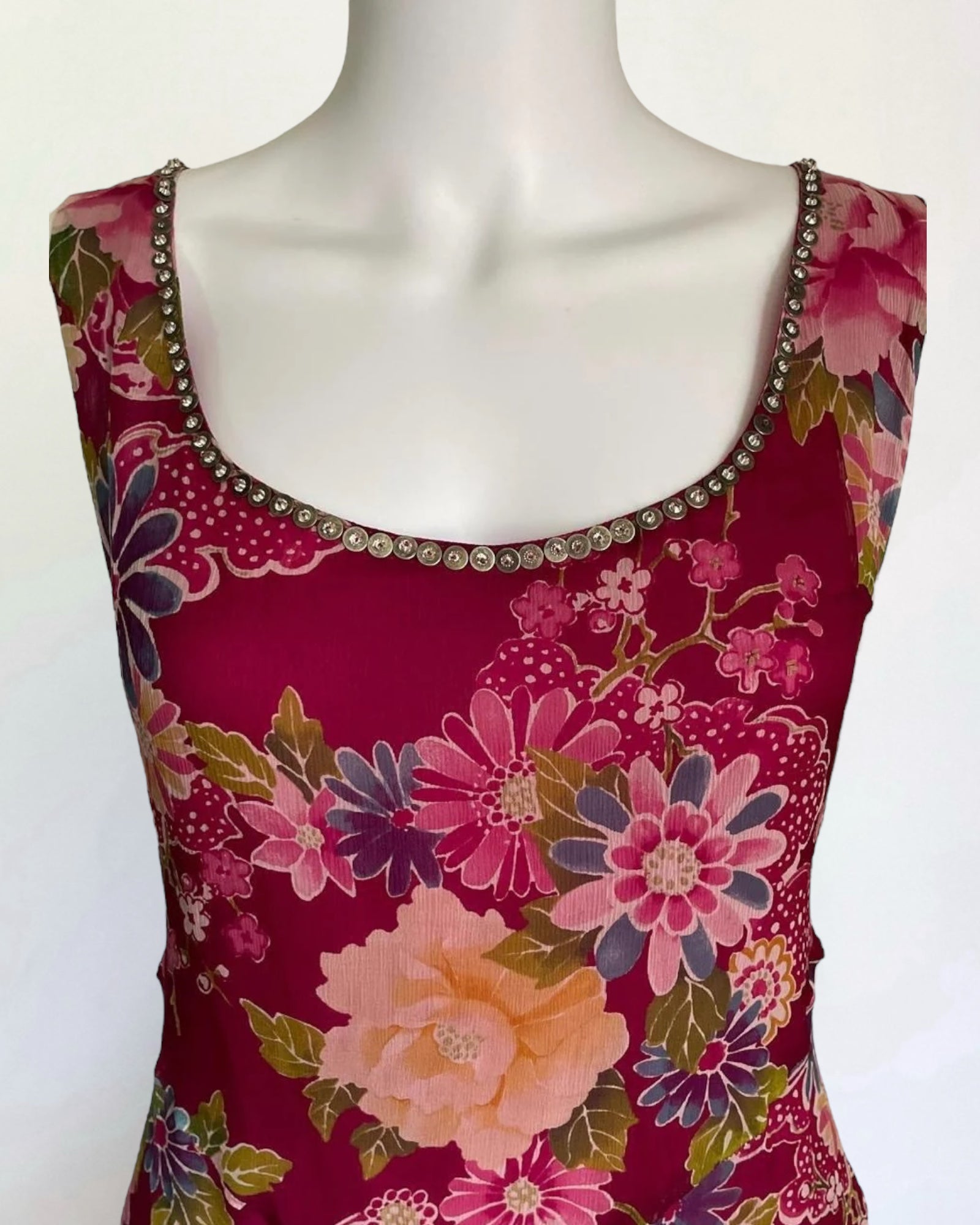 Blumarine Silk Floral Dress, SS 2006