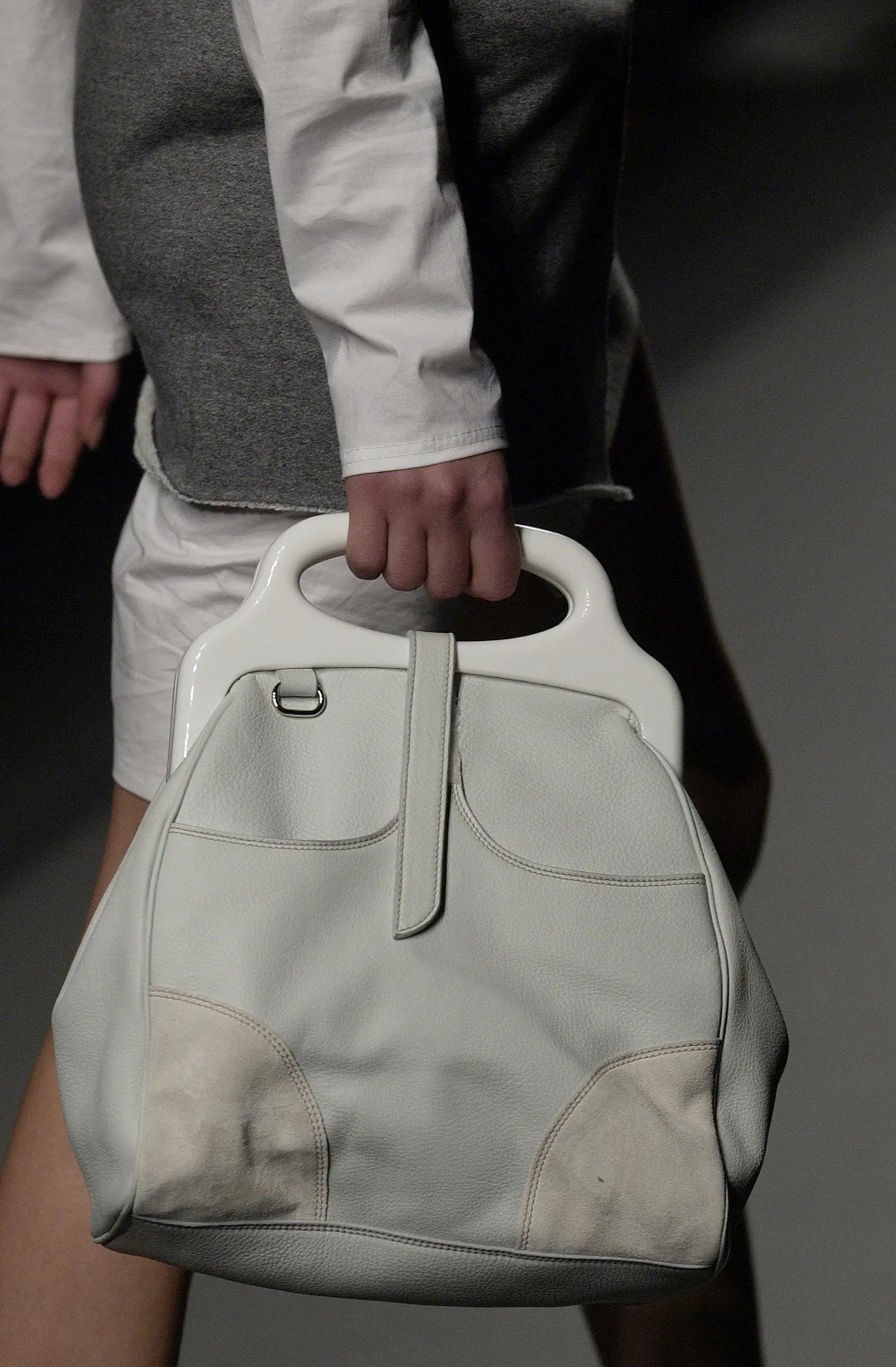 Miu Miu Cream Plastic Handle Bag, SS 2003