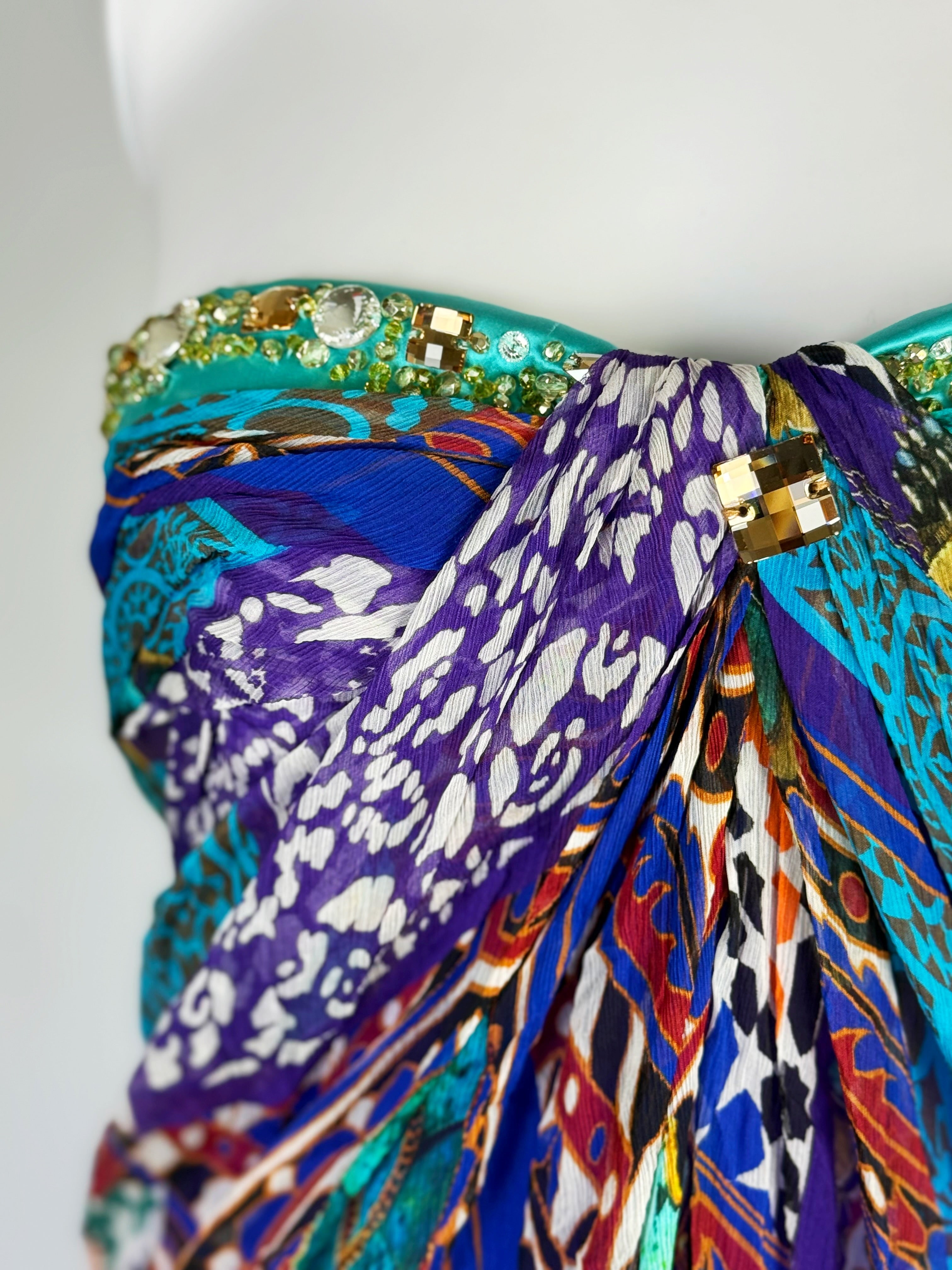 Blumarine Silk Gown Ensemble, c. 2010s