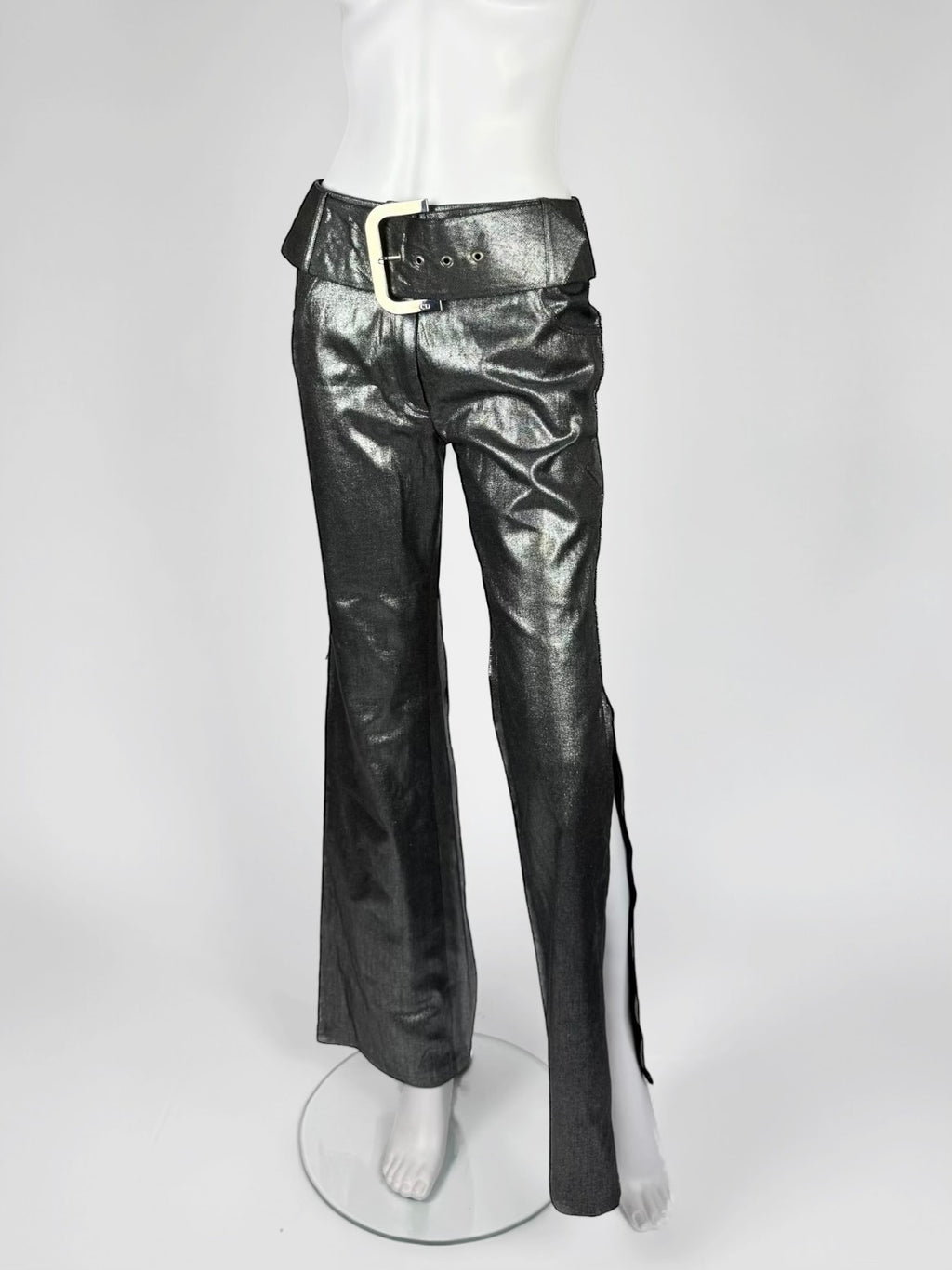 Christian Dior by John Galliano Metallic Buckle Trousers, FW 2001
