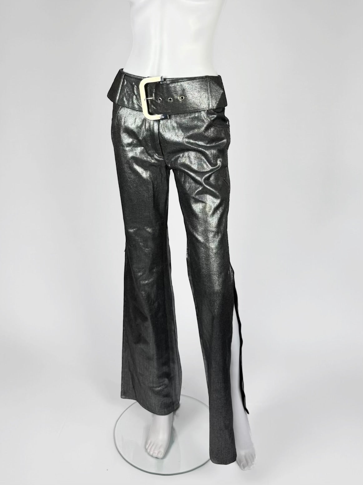 Christian Dior by John Galliano Metallic Buckle Trousers, FW 2001
