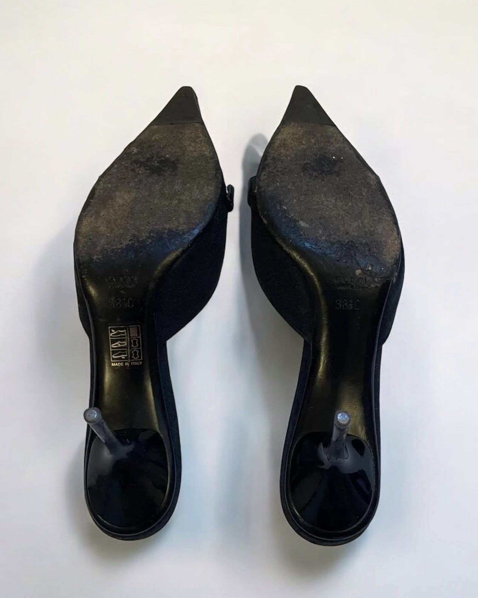 Gucci Black Monogram Heels, 2005