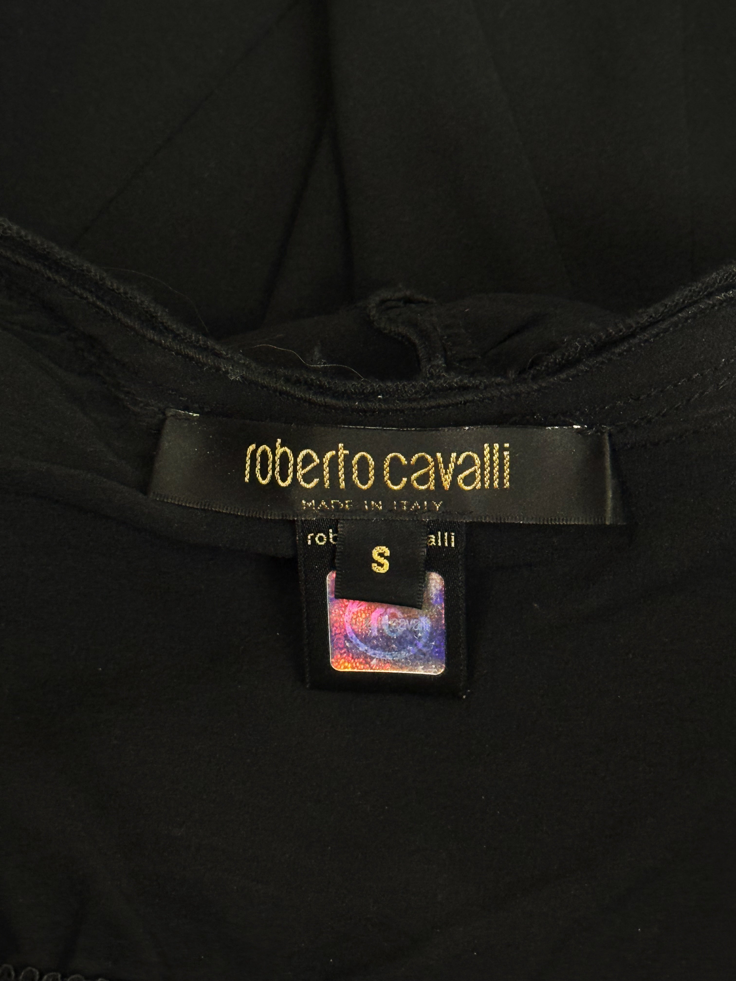 Roberto Cavalli Black Silk Corset Dress, 2003