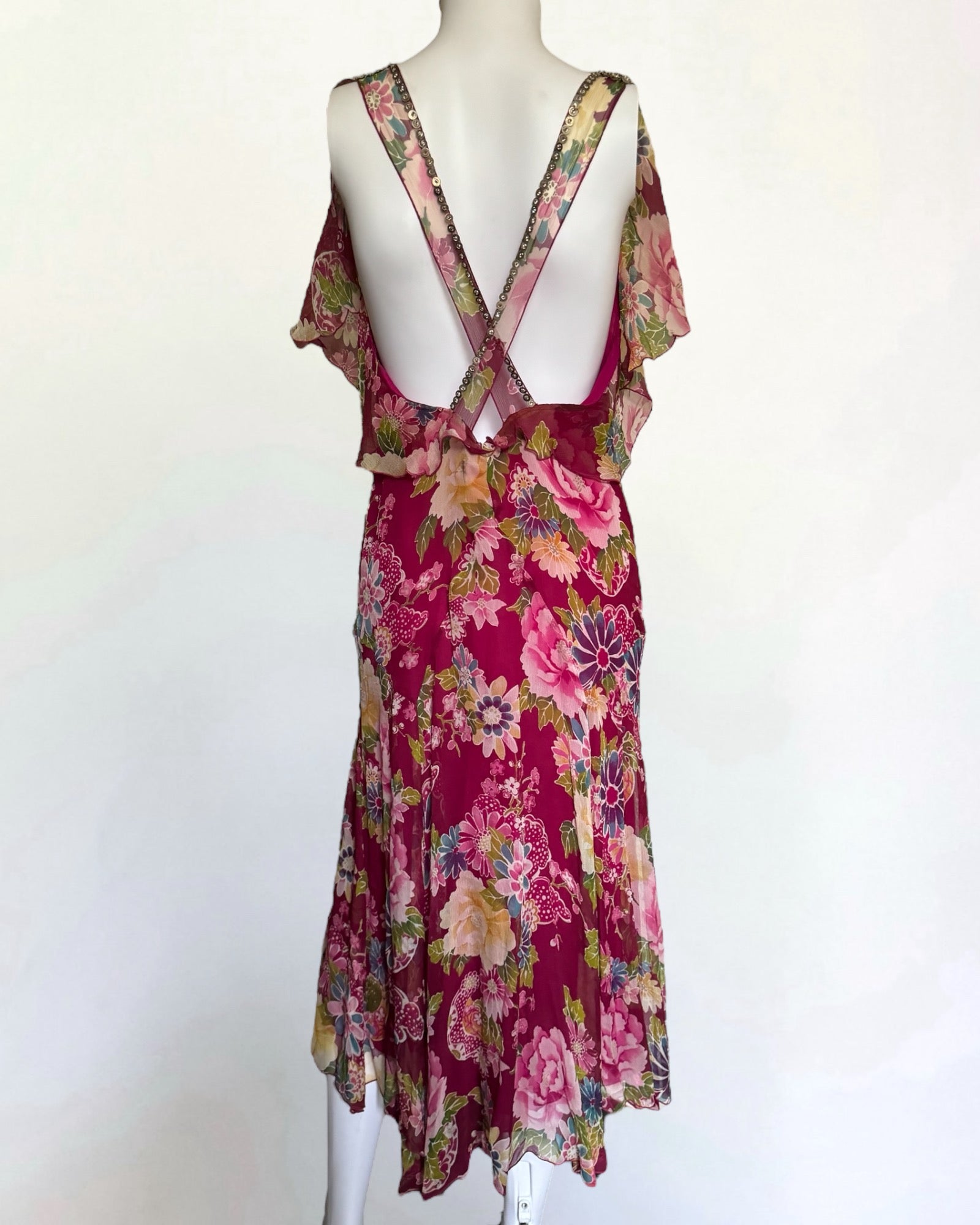 Blumarine Silk Floral Dress, SS 2006