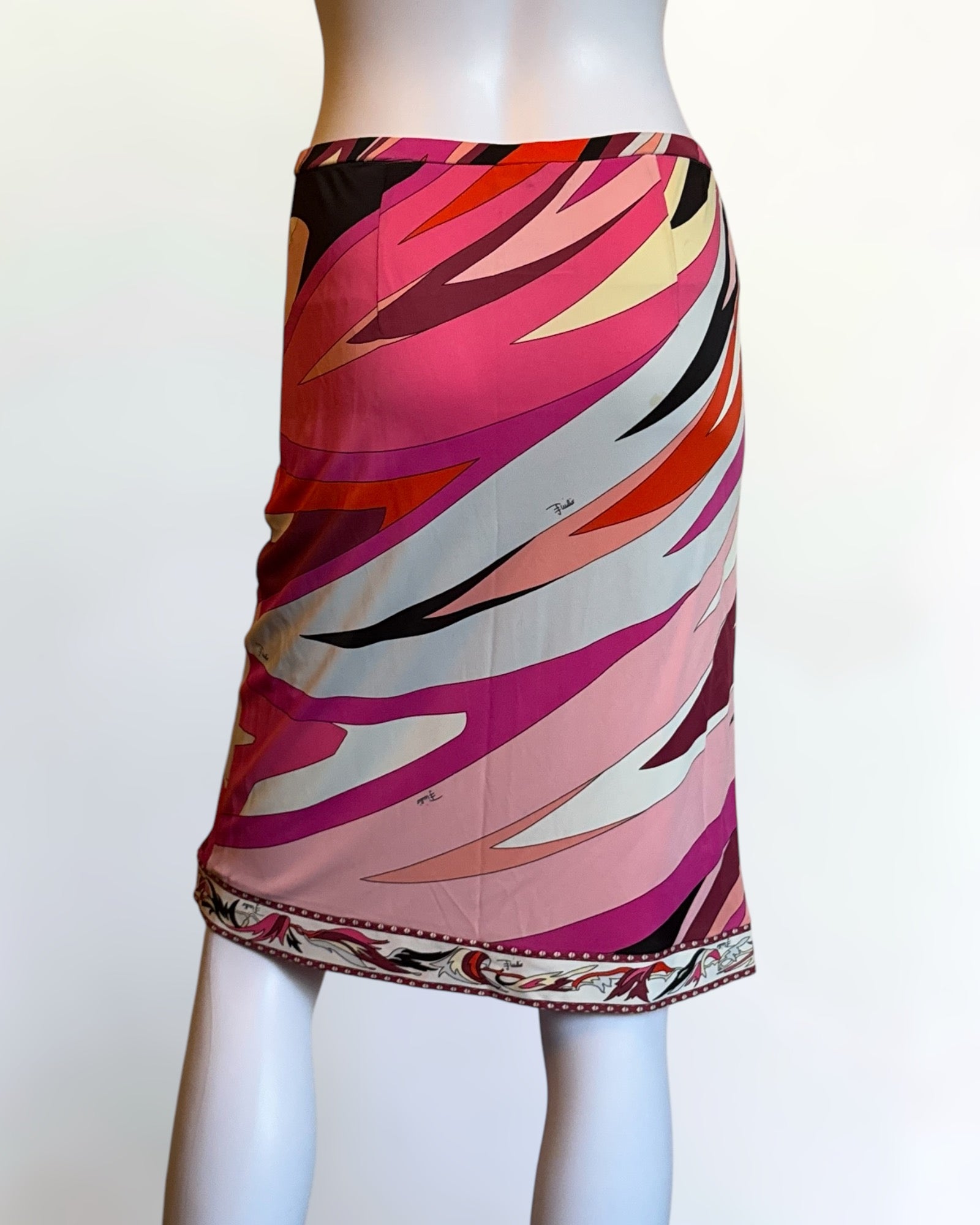 Emilio Pucci Pink Printed Skirt, c. 2000s