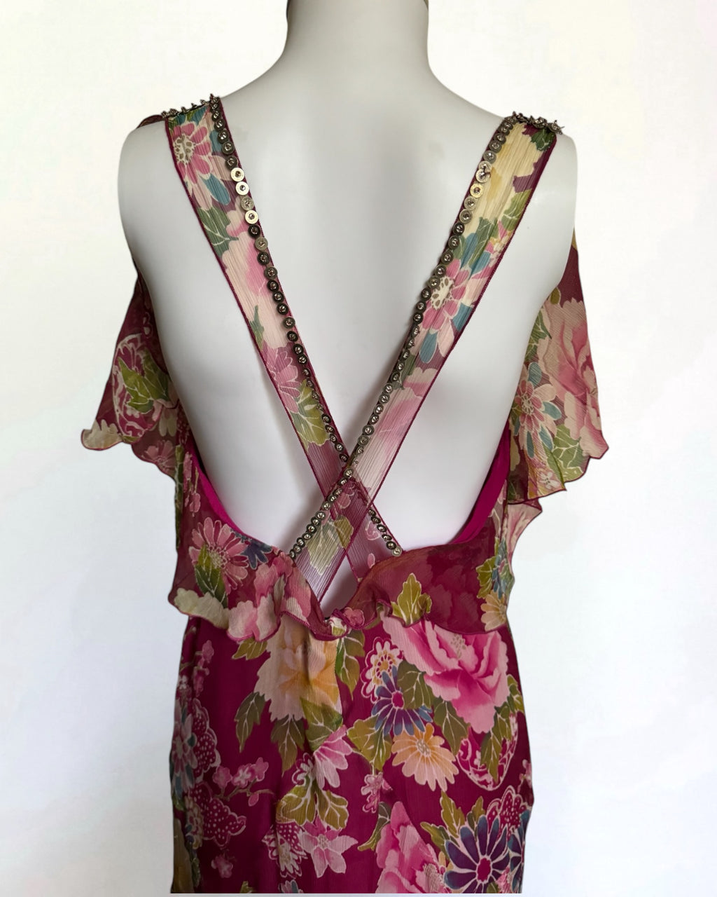 Blumarine Silk Floral Dress, SS 2006