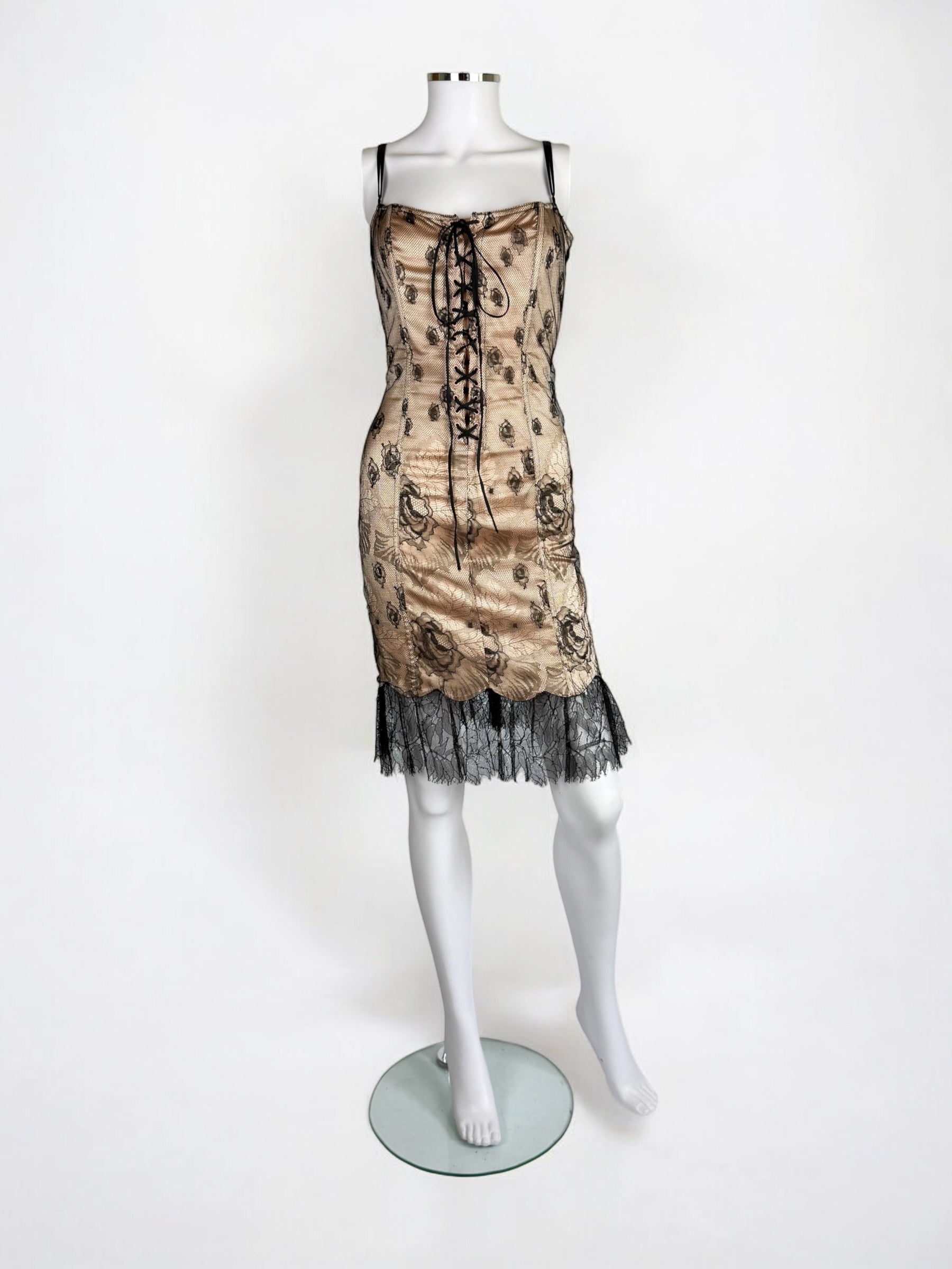 Blumarine Lace Corset Mini Dress, SS 2004