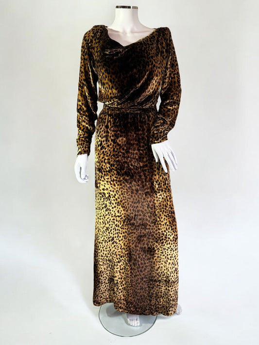 Yves Saint Laurent Leopard Print Gown, SS 1993
