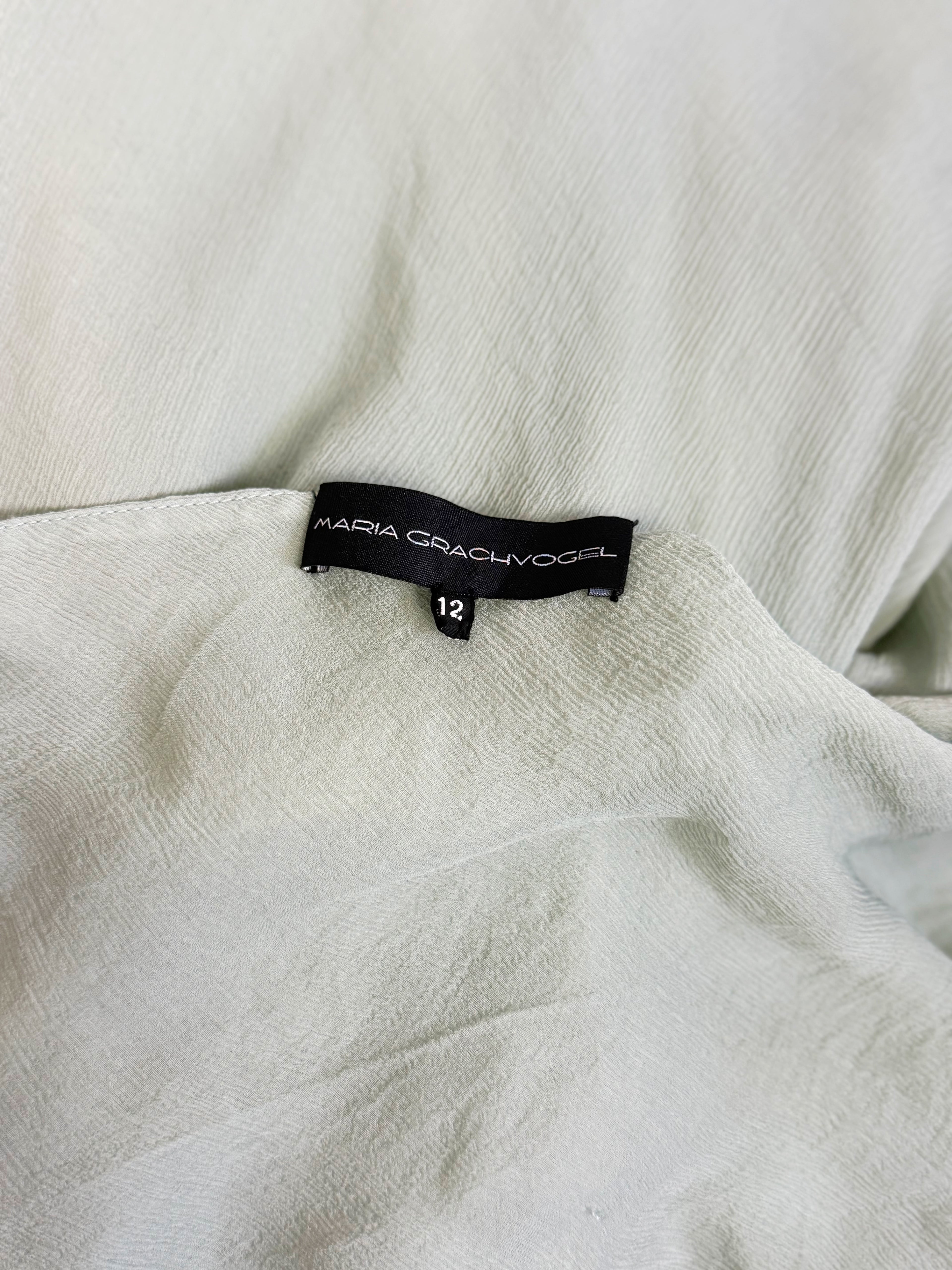 Maria Grachvogel Seafoam Green Silk Gown, c. 2006