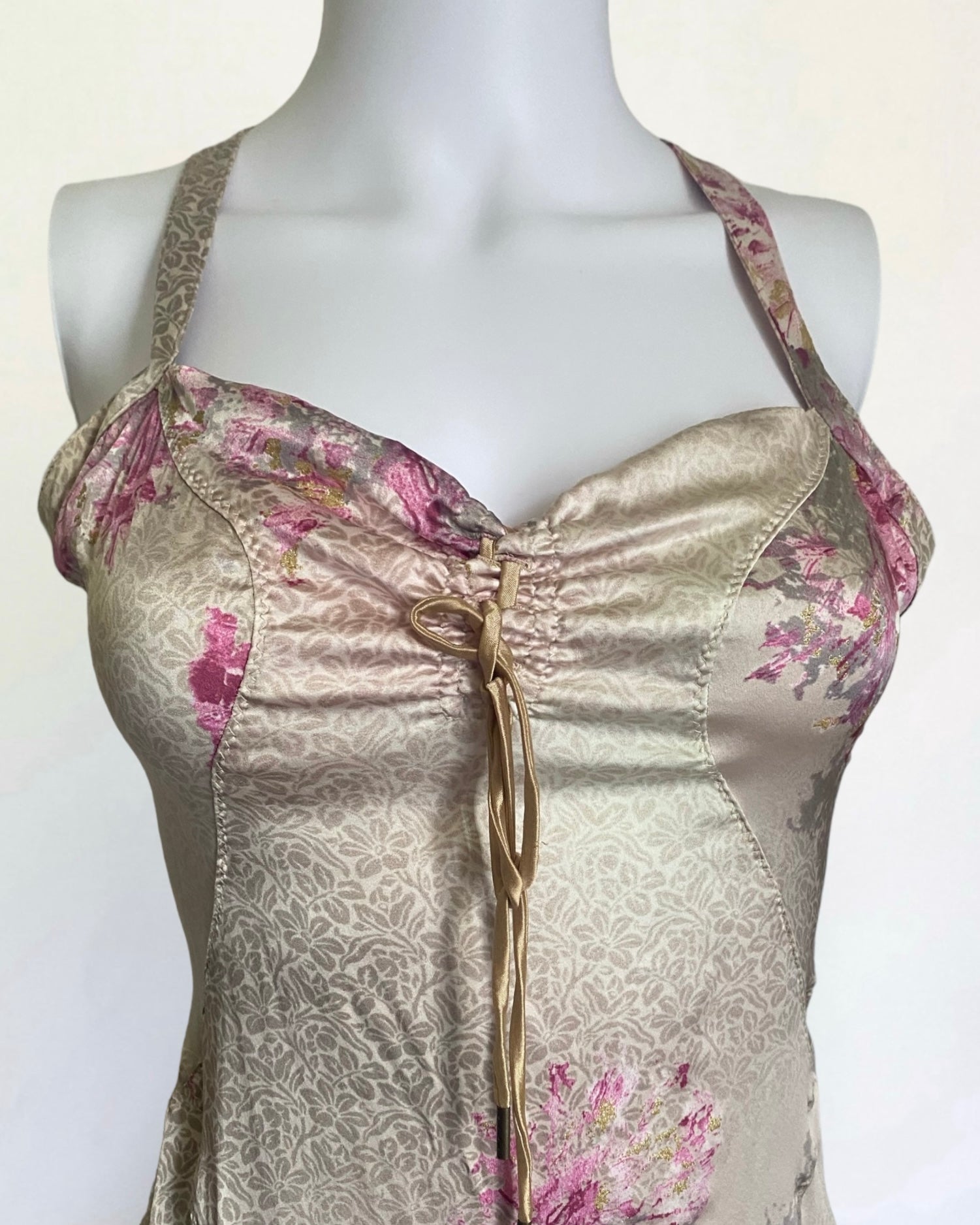 Roberto Cavalli Silk Floral Dress, c. 2000s