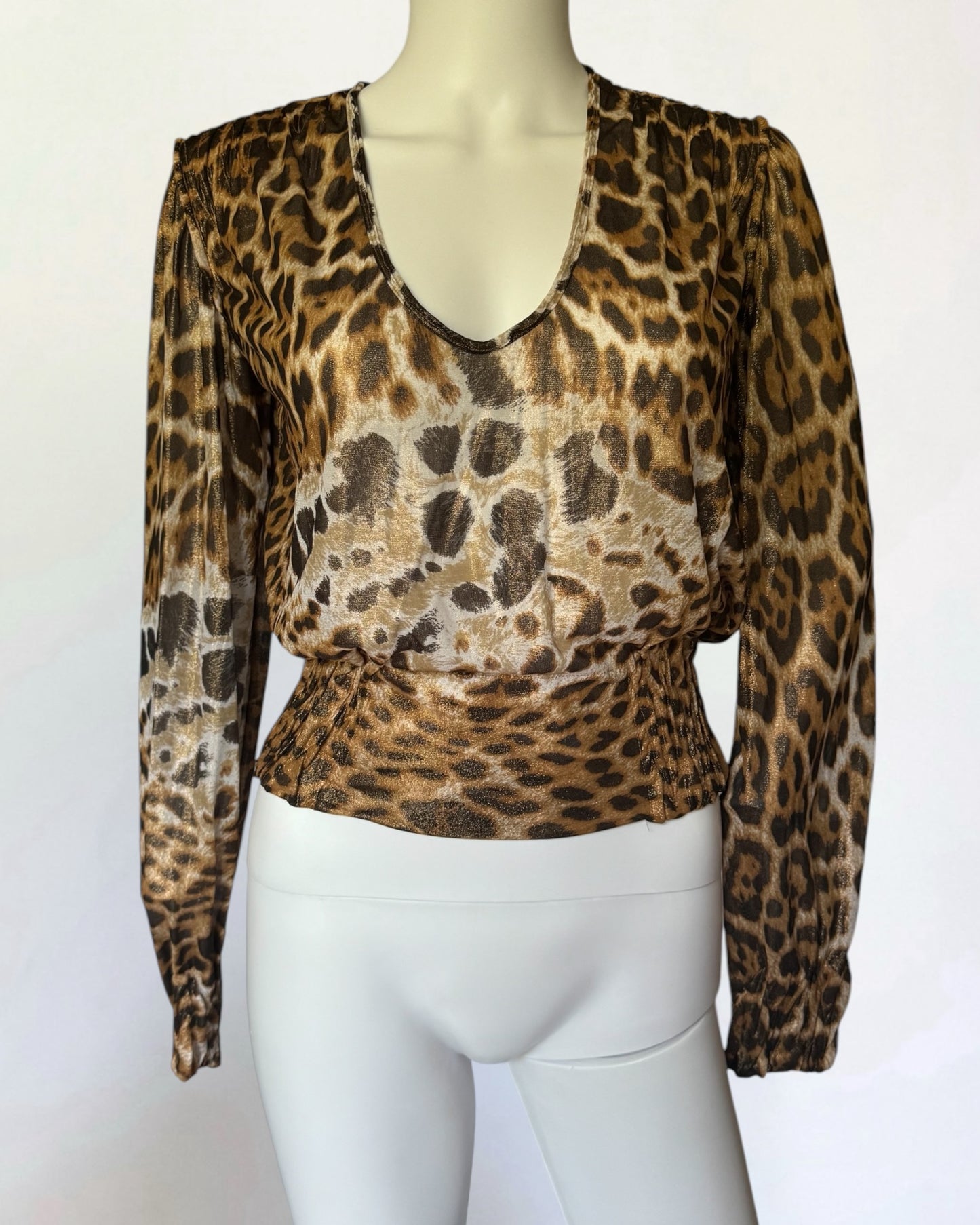 Yves Saint Laurent by Tom Ford Leopard Blouse, SS 2002