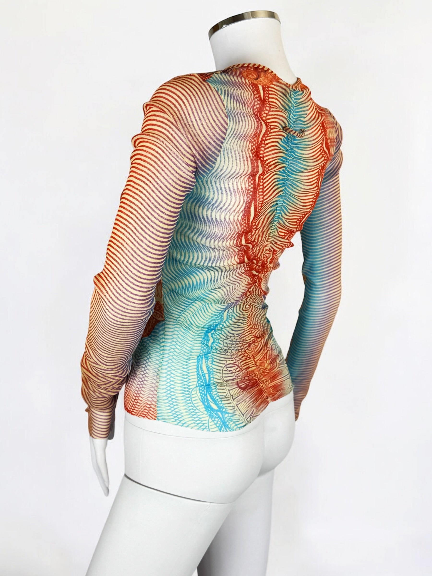 Jean Paul Gaultier Flower Corsage Mesh Top, 1990s