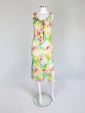 John Galliano Watercolour Floral Print Silk Dress Ensemble, SS 2005