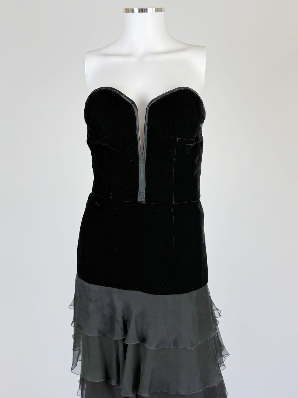 Valentino Velvet and Silk Evening Dress, FW 1995