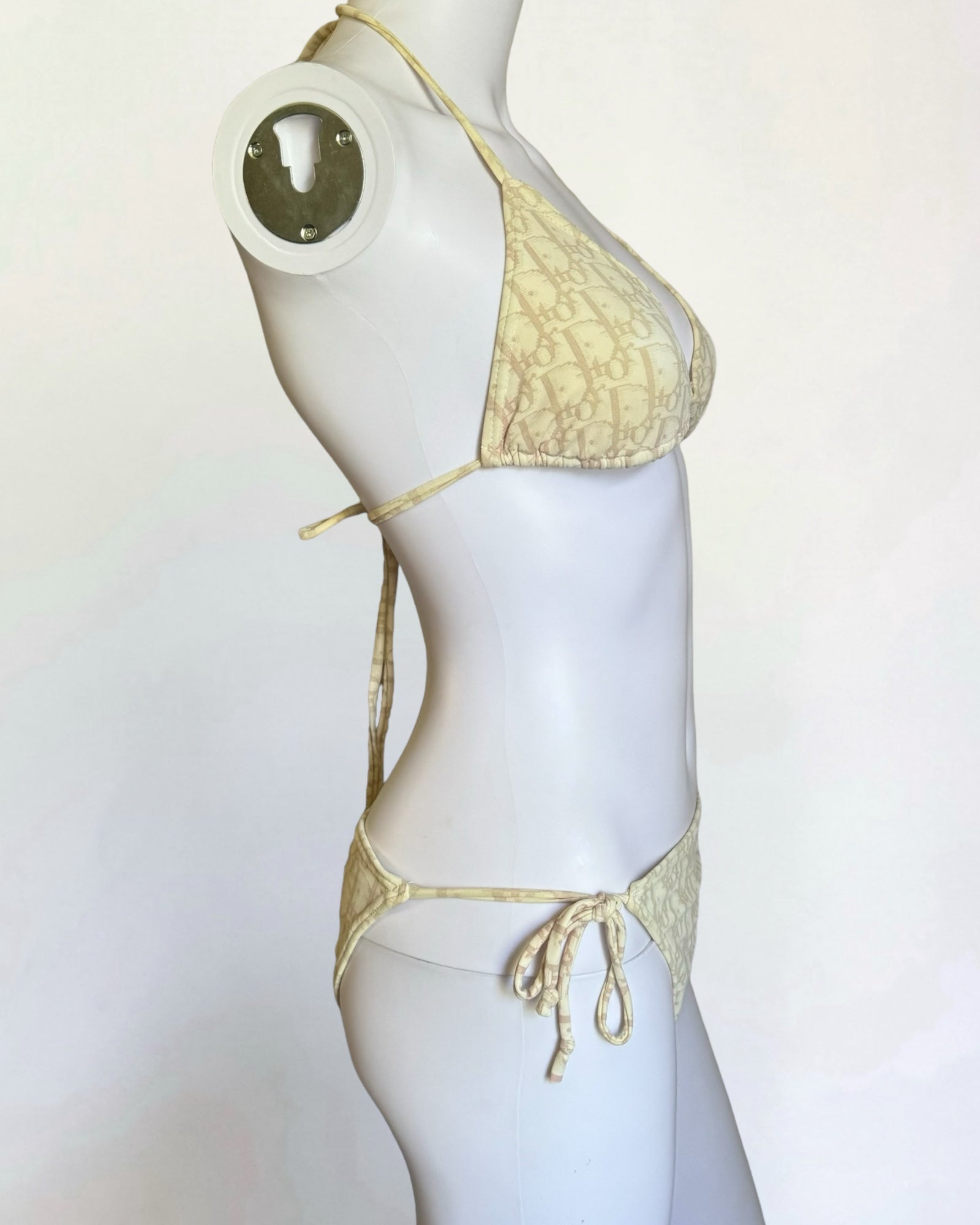 Christian Dior by John Galliano Cream Monogram Bikini, 2004