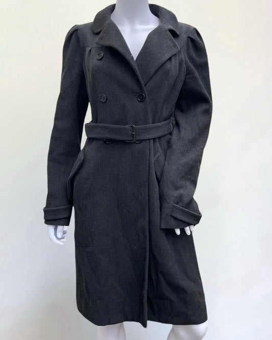 Miu Miu Grey Wool Belted Coat, 2008