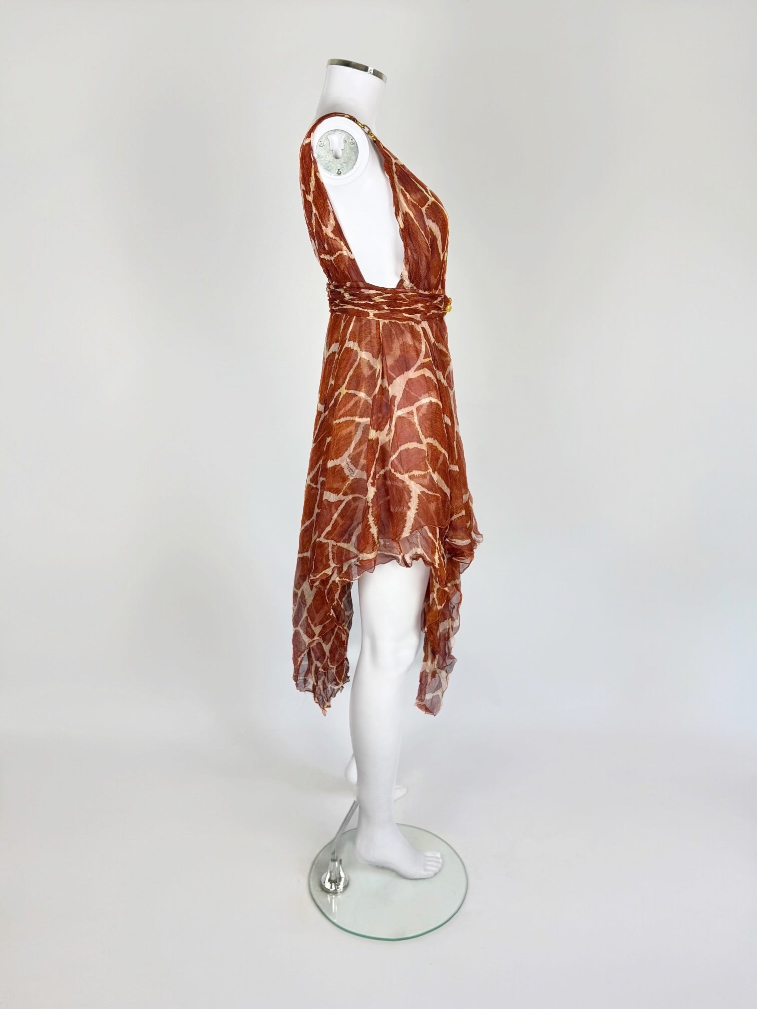 Roberto Cavalli Silk Giraffe Print Dress, SS 2006